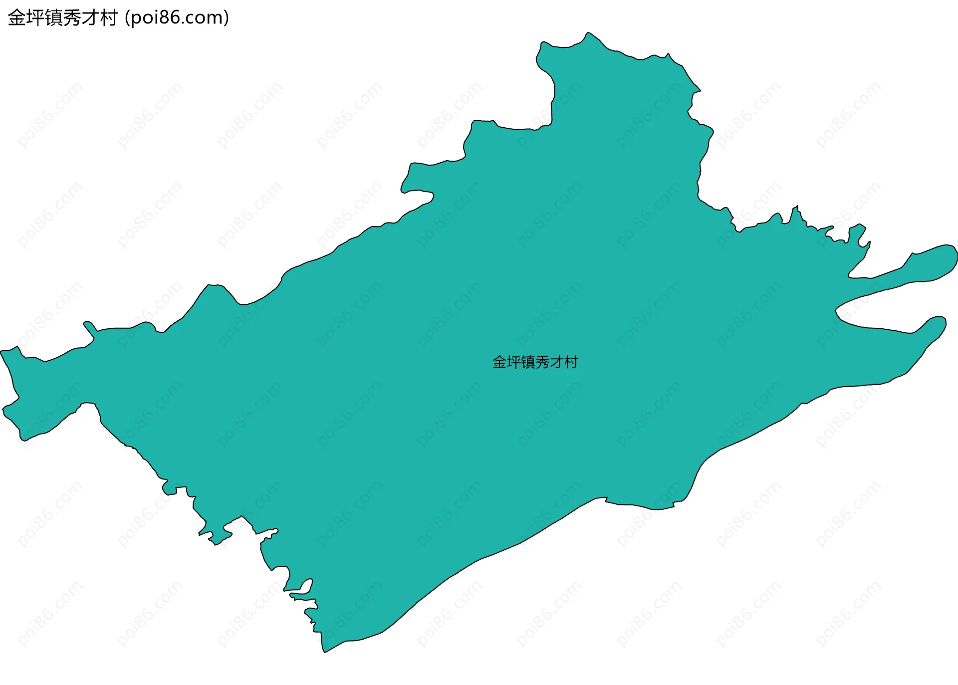 金坪镇秀才村边界地图