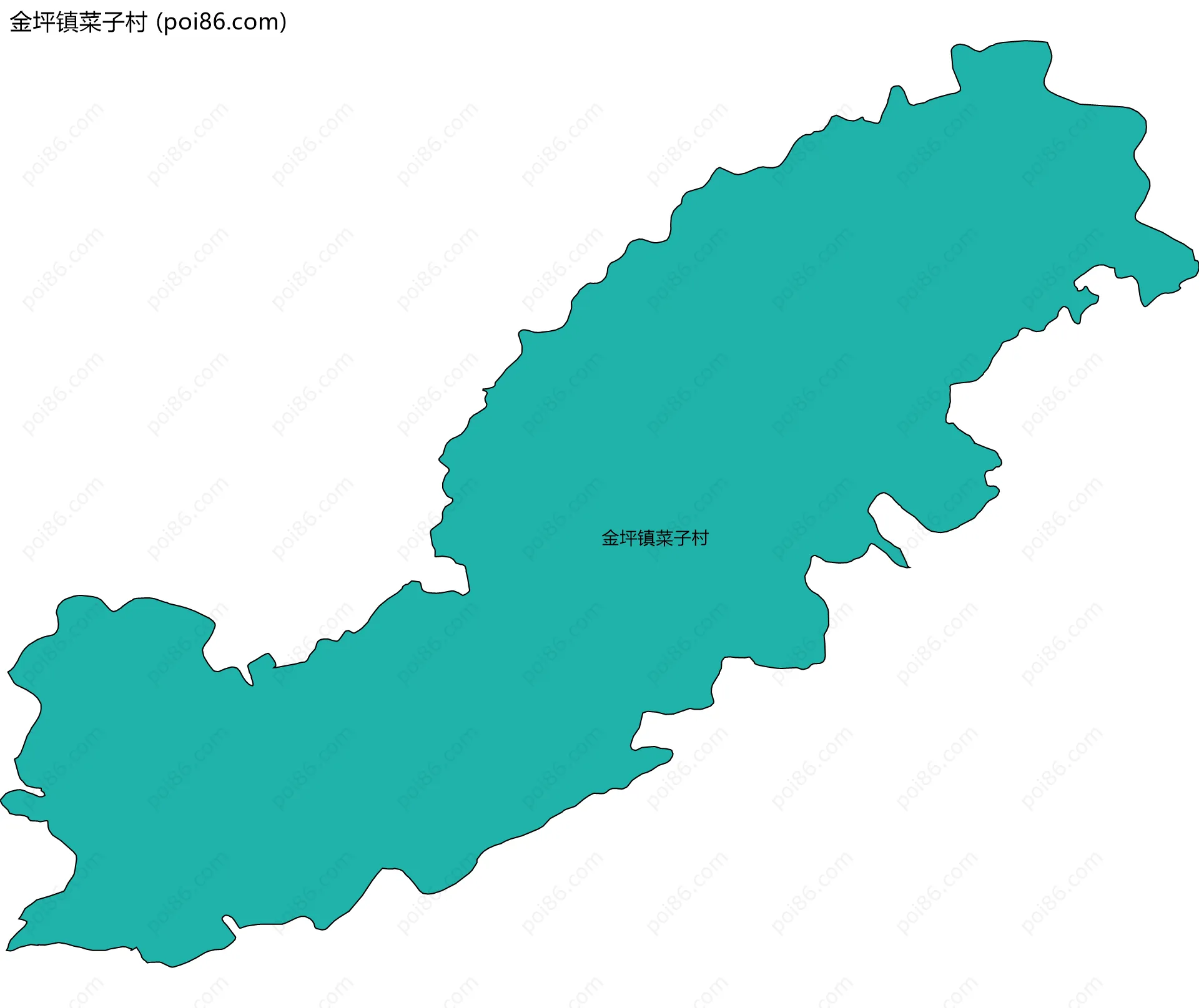 金坪镇菜子村边界地图