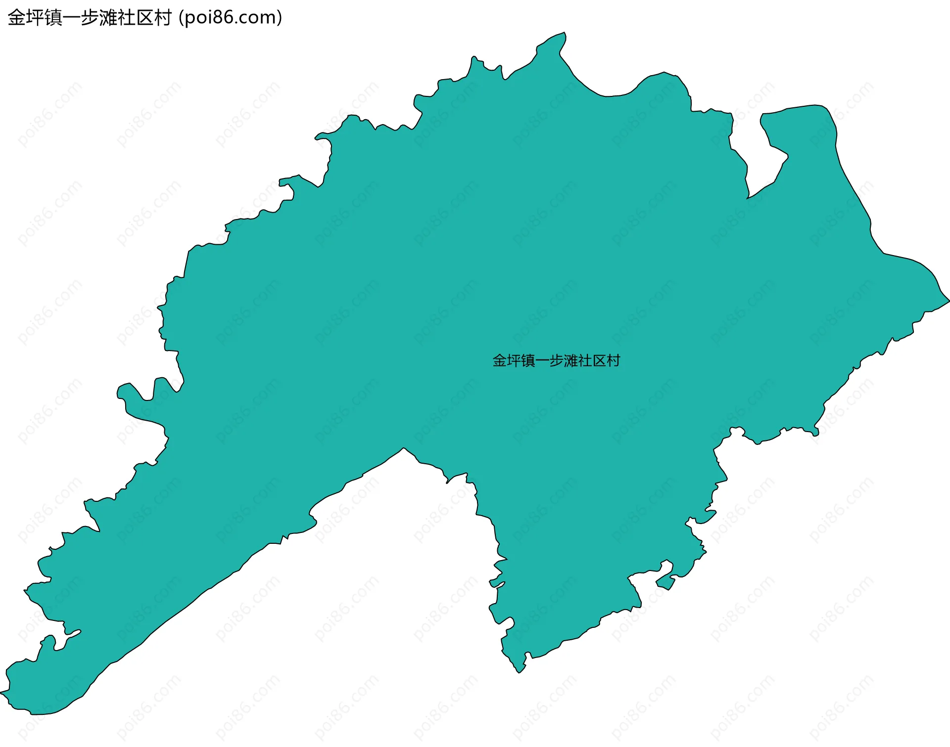 金坪镇一步滩社区村边界地图