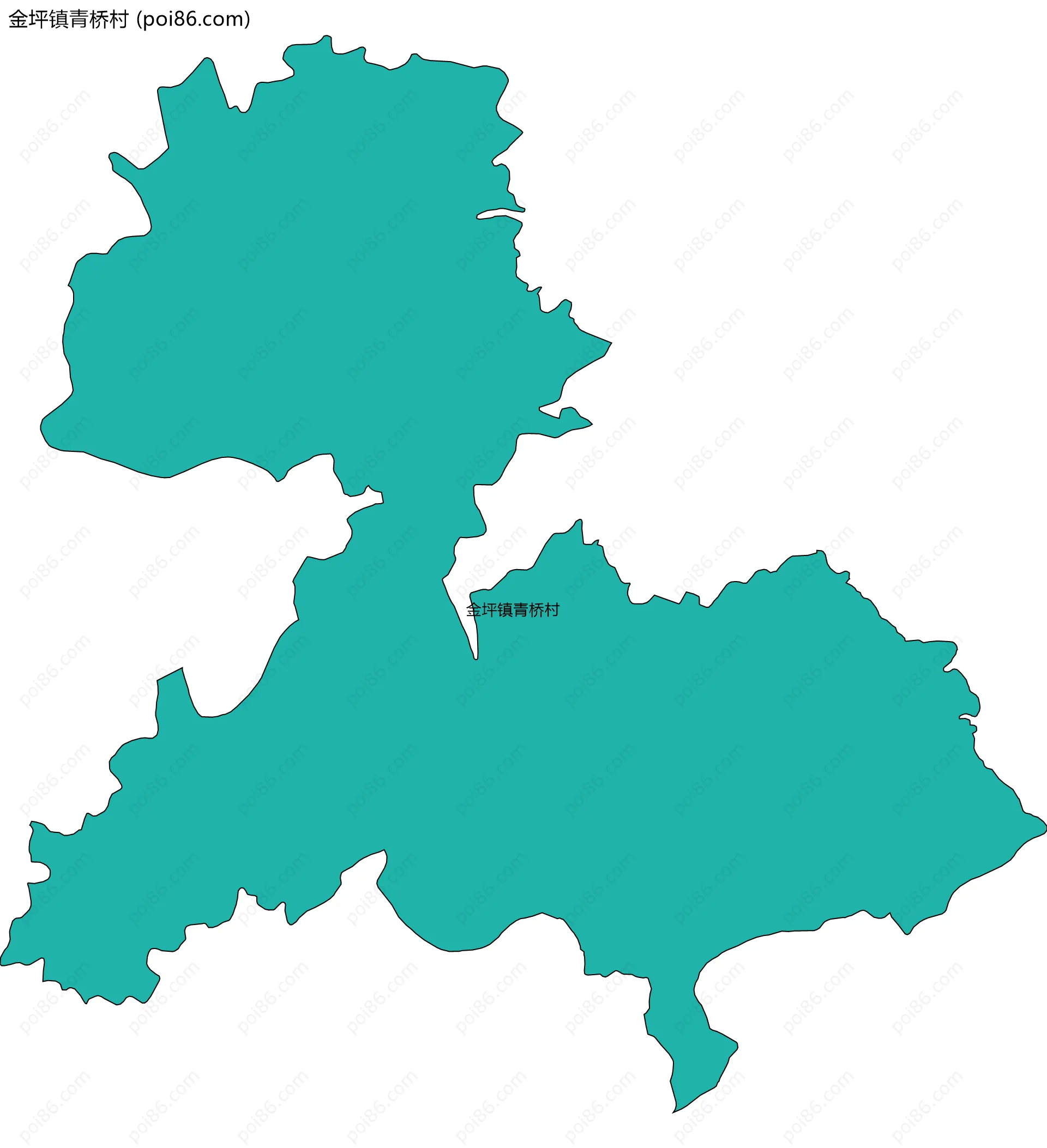 金坪镇青桥村边界地图