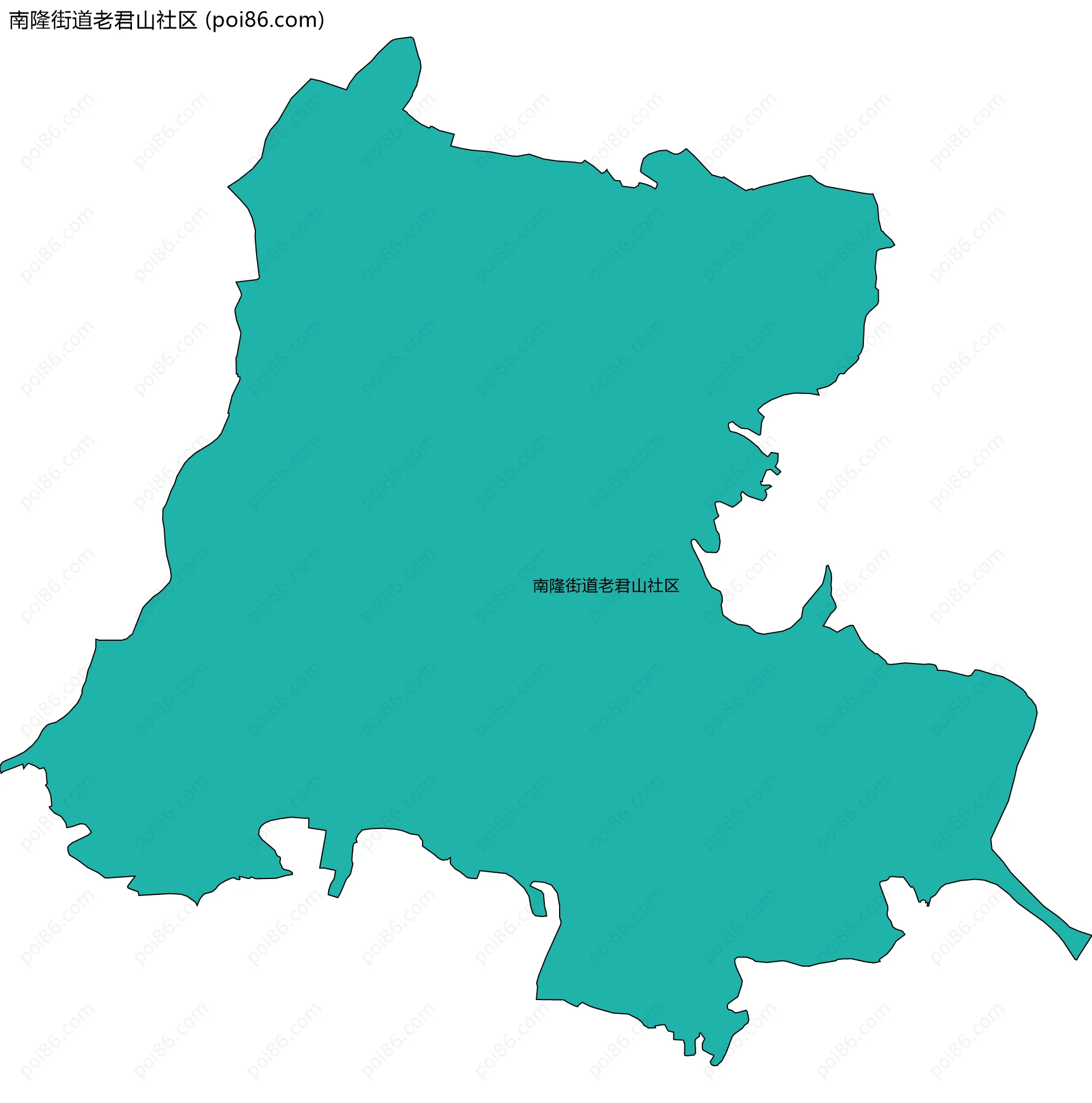 南隆街道老君山社区边界地图