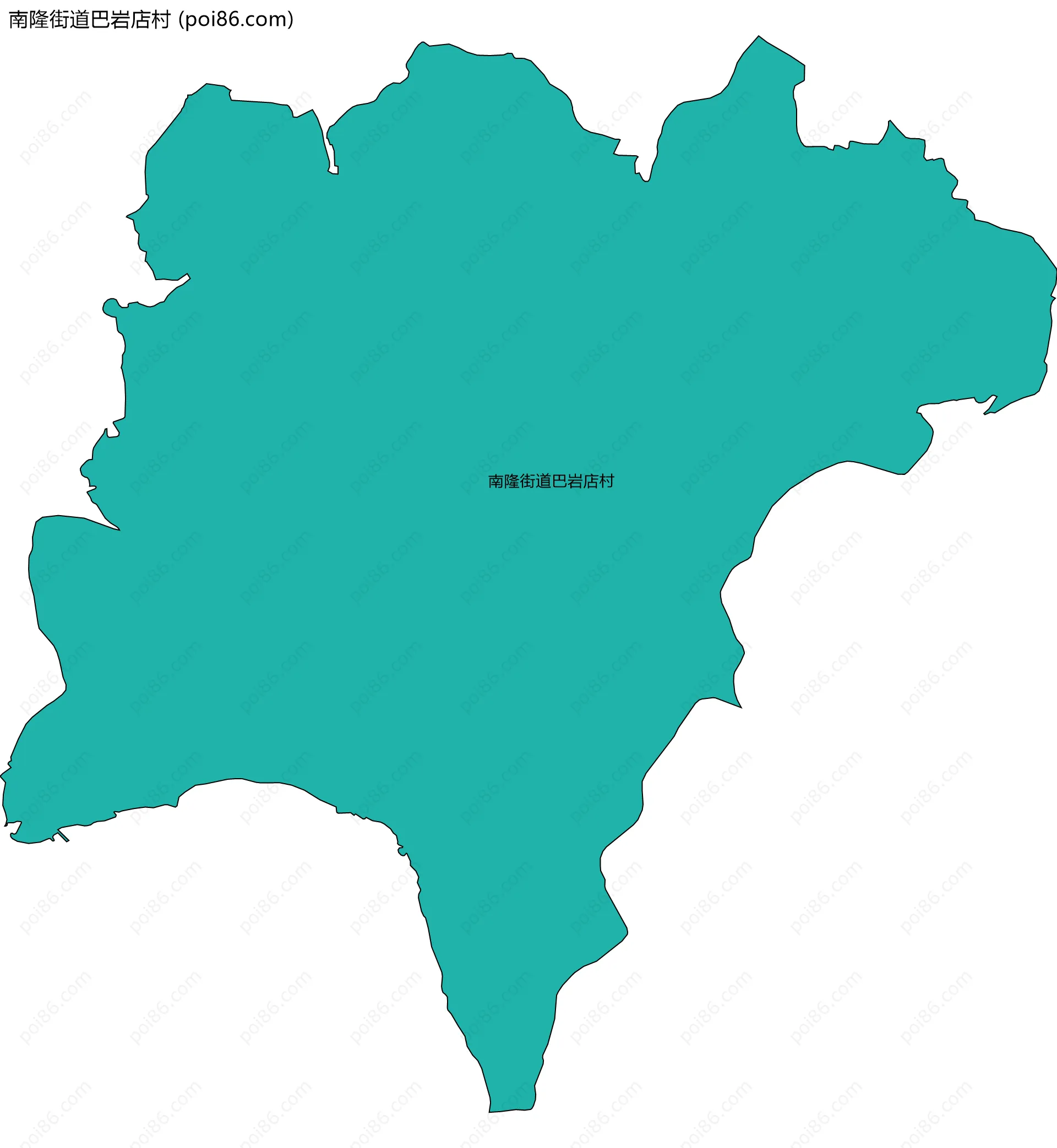 南隆街道巴岩店村边界地图