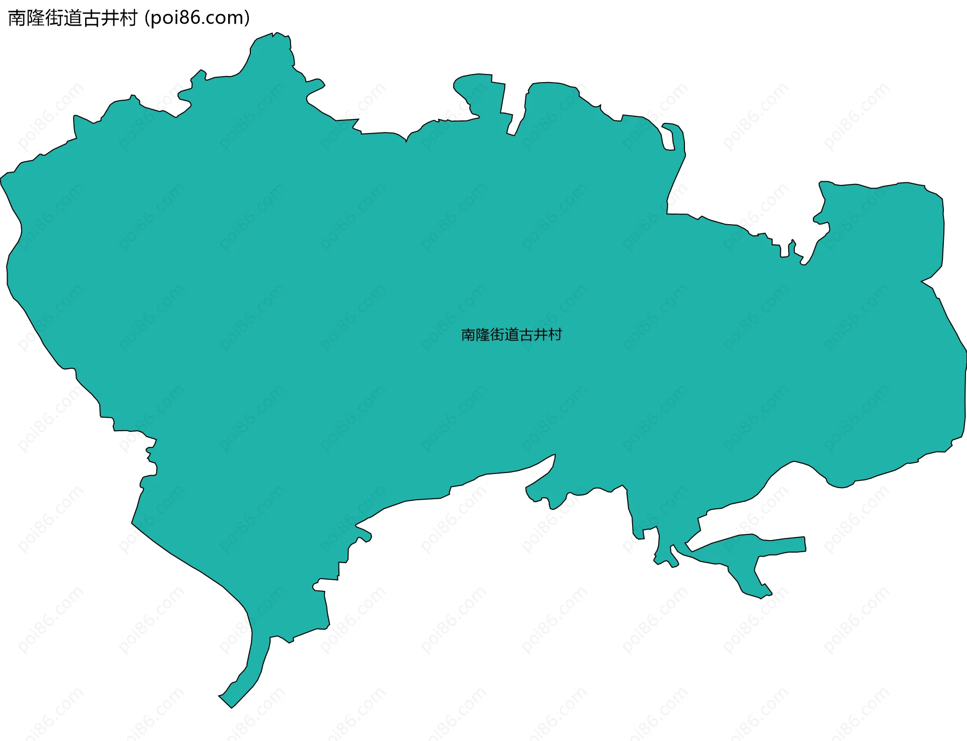 南隆街道古井村边界地图