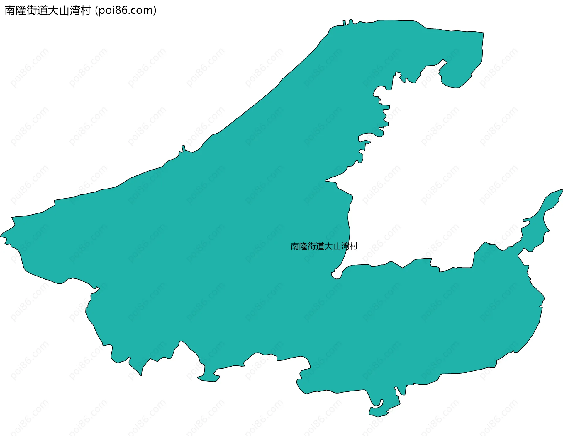 南隆街道大山湾村边界地图