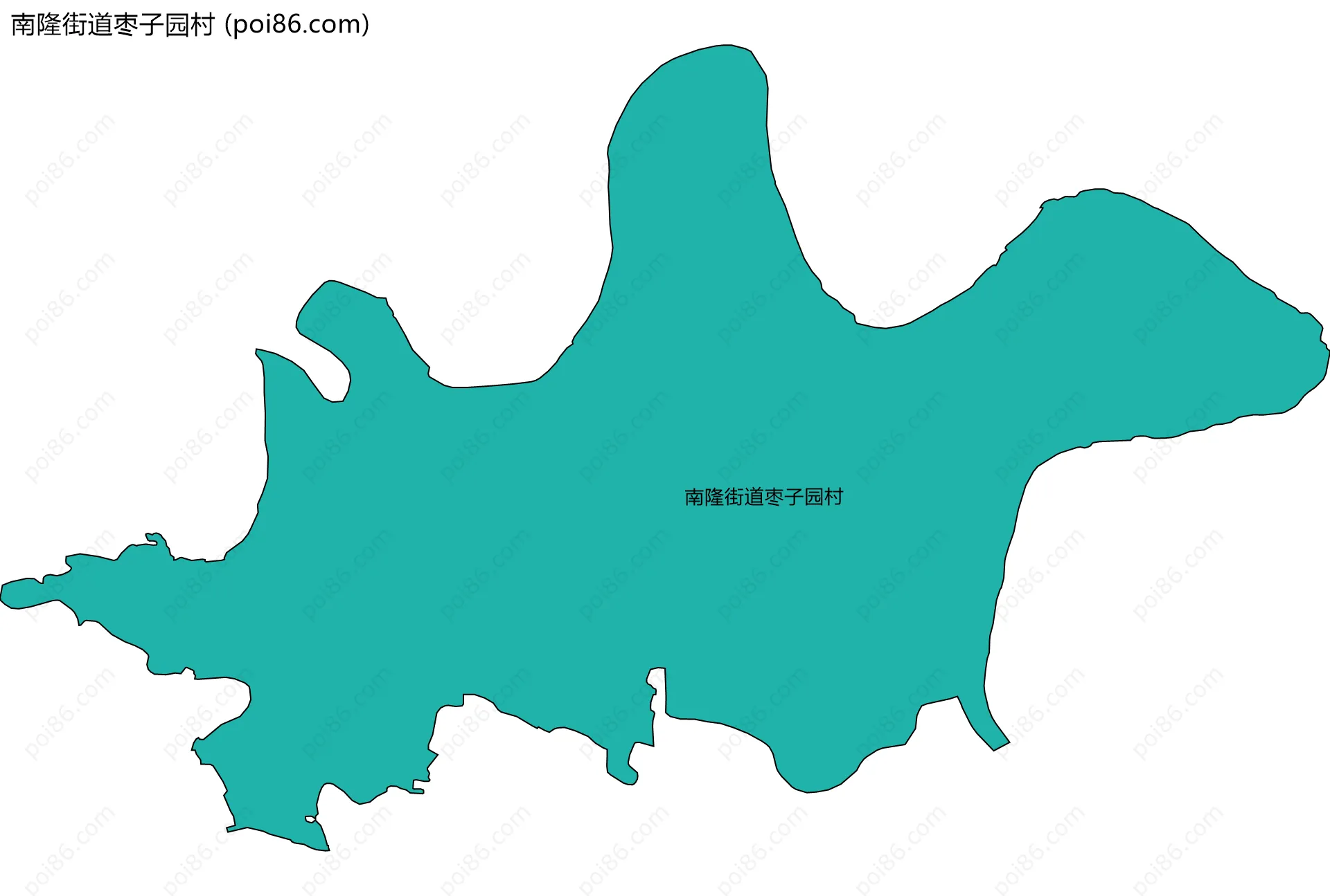 南隆街道枣子园村边界地图