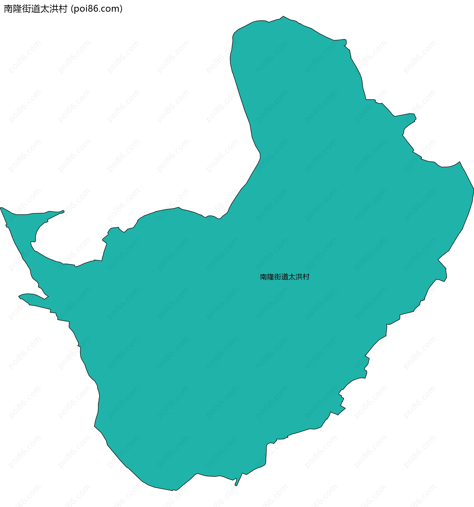 南隆街道太洪村边界地图