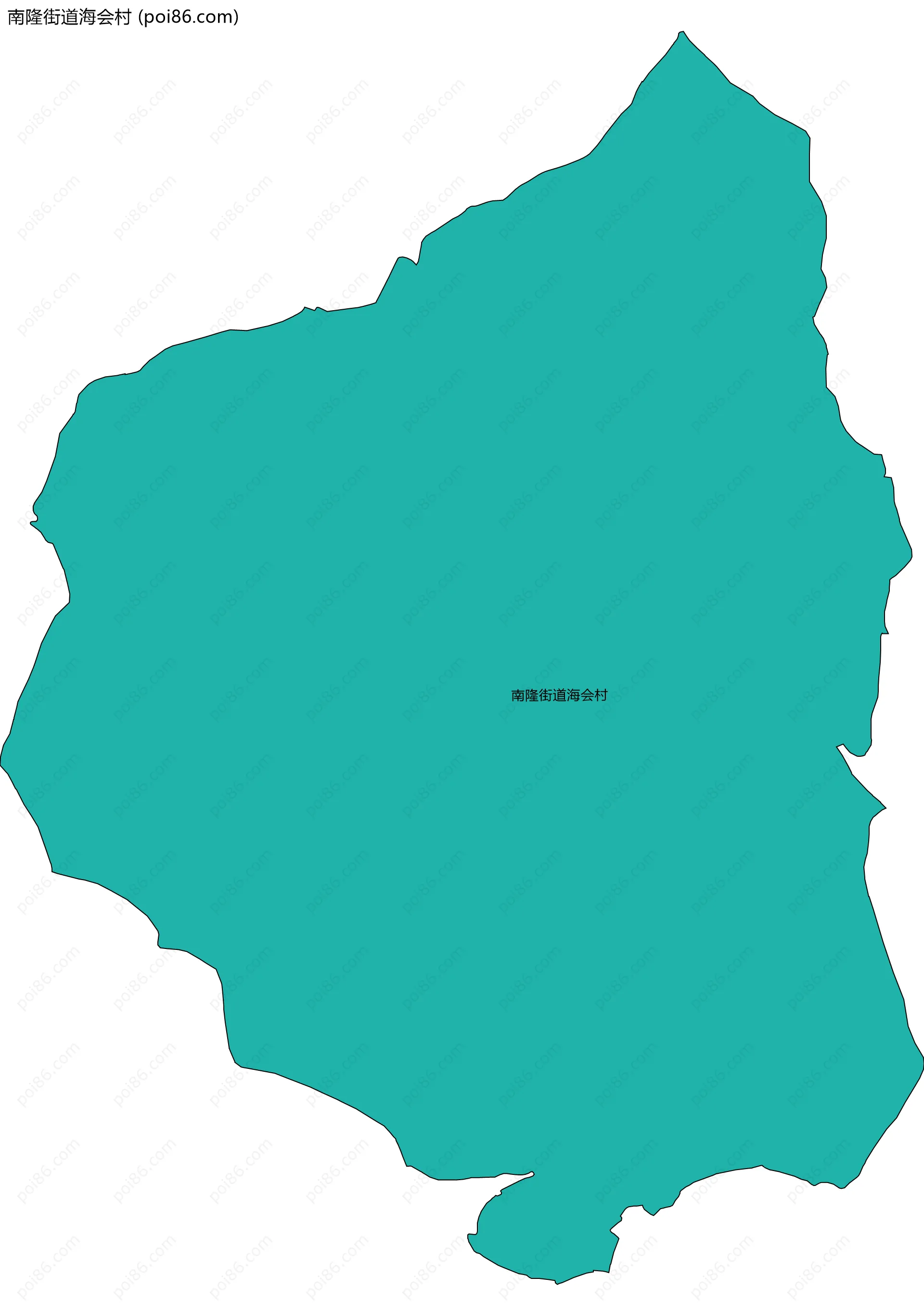 南隆街道海会村边界地图