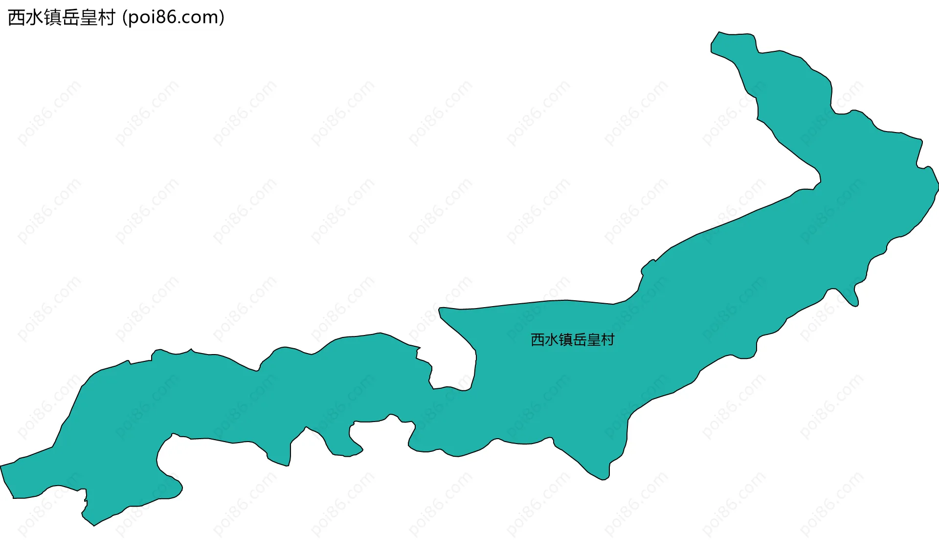 西水镇岳皇村边界地图