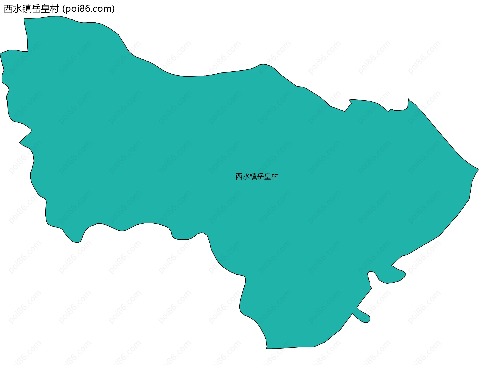 西水镇岳皇村边界地图