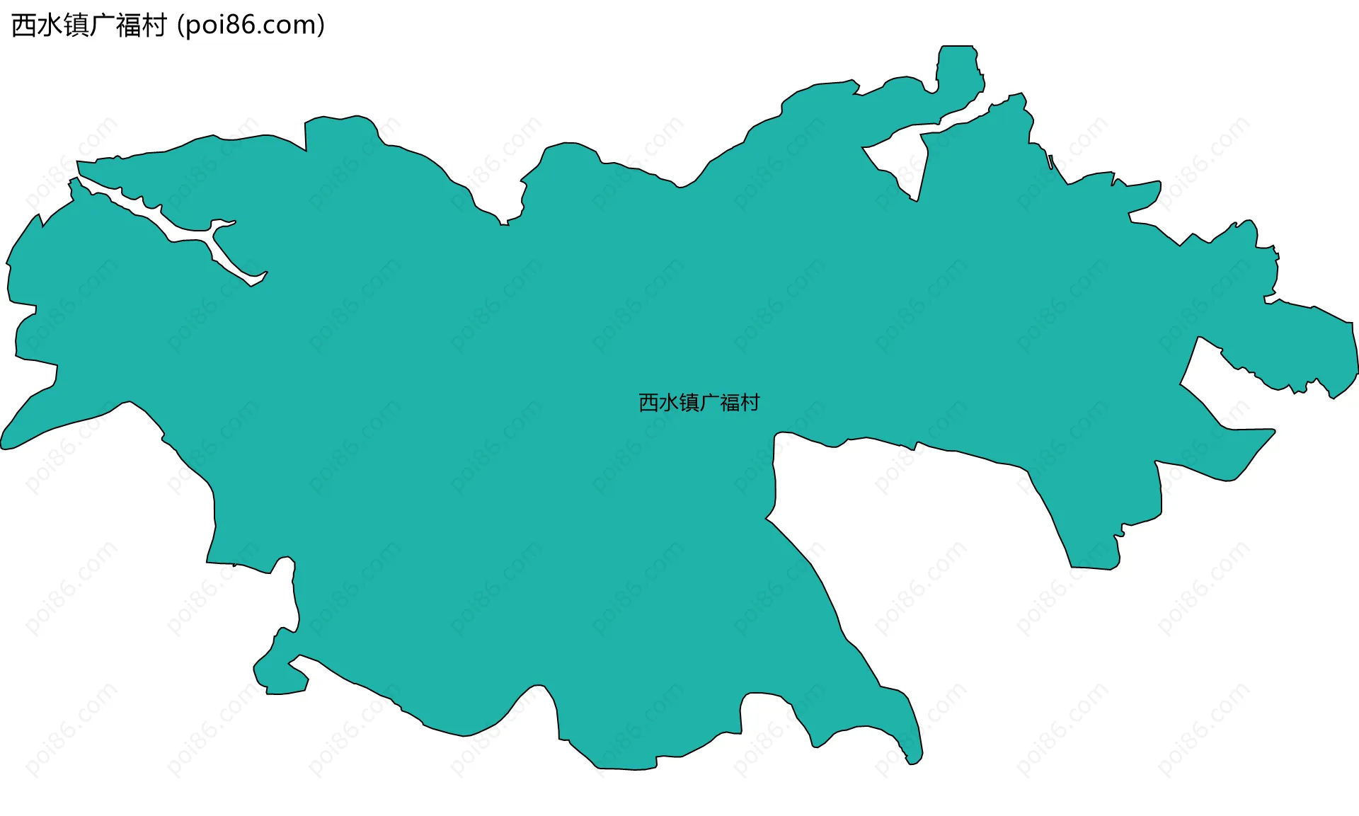 西水镇广福村边界地图