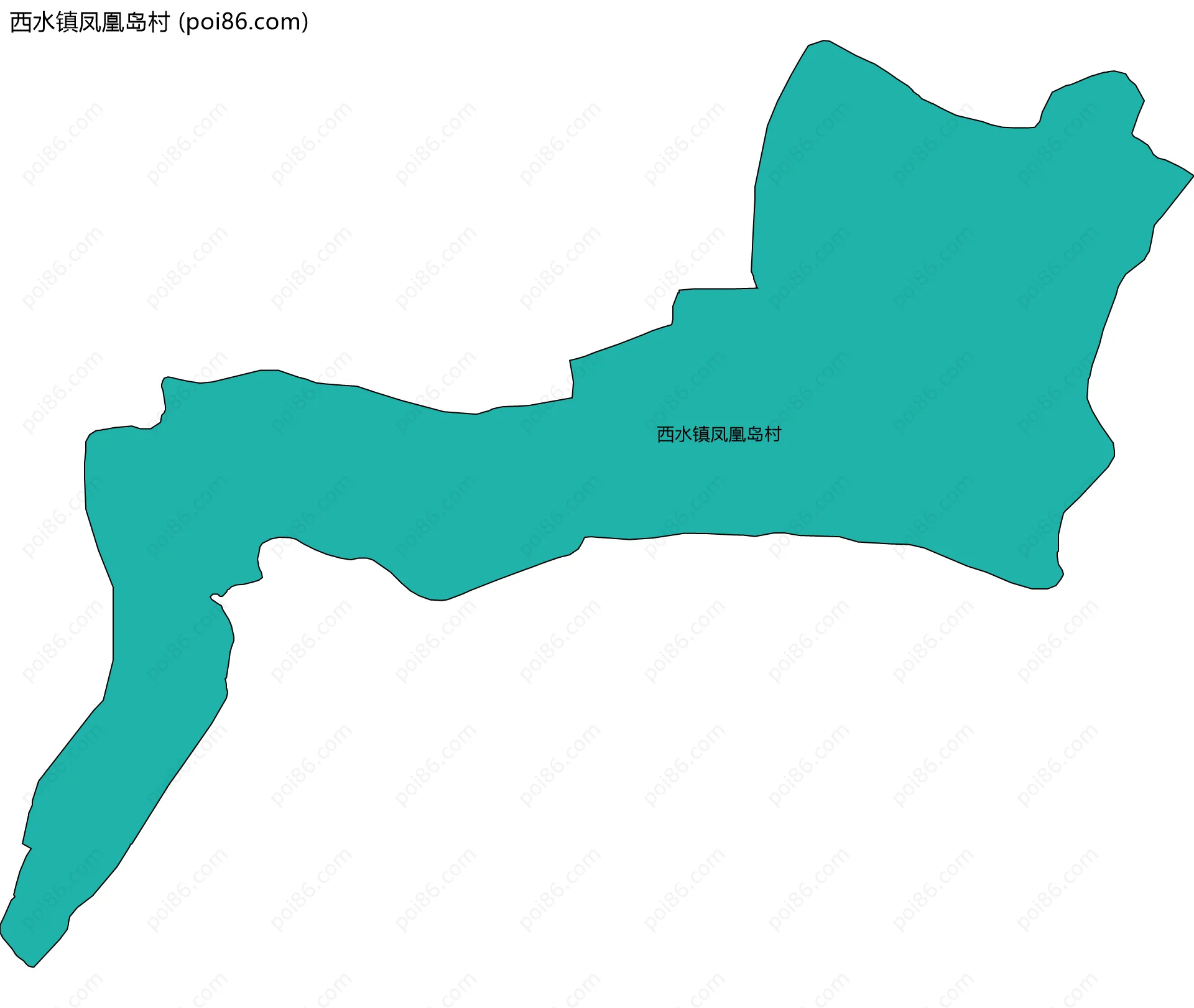 西水镇凤凰岛村边界地图