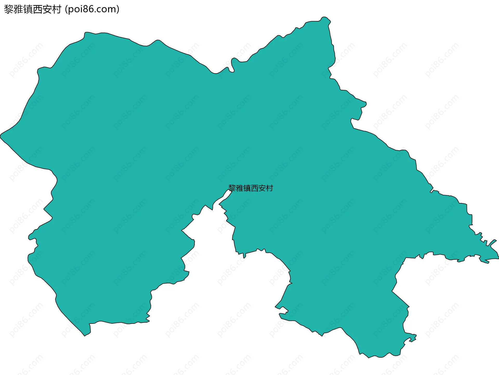 黎雅镇西安村边界地图