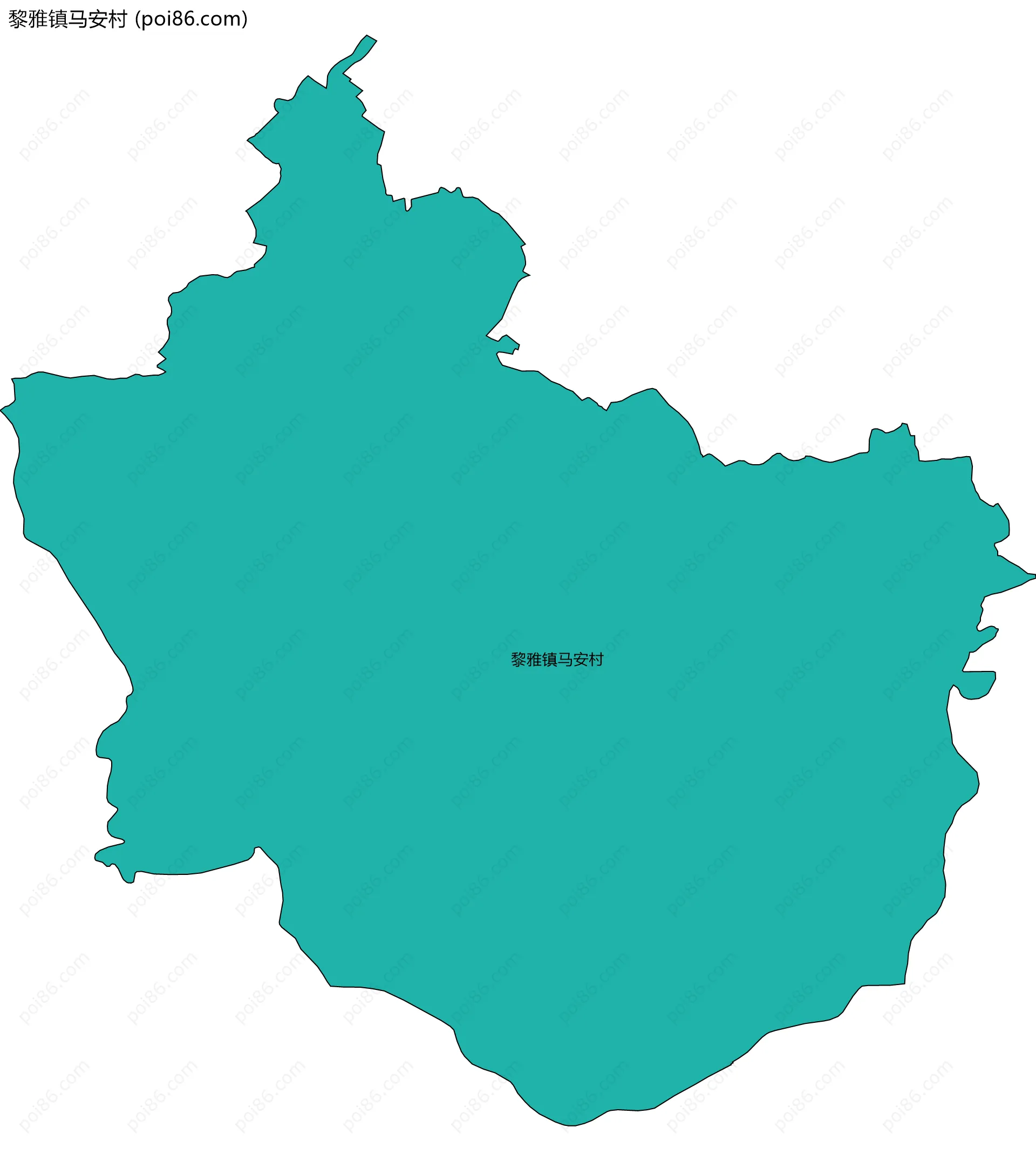 黎雅镇马安村边界地图