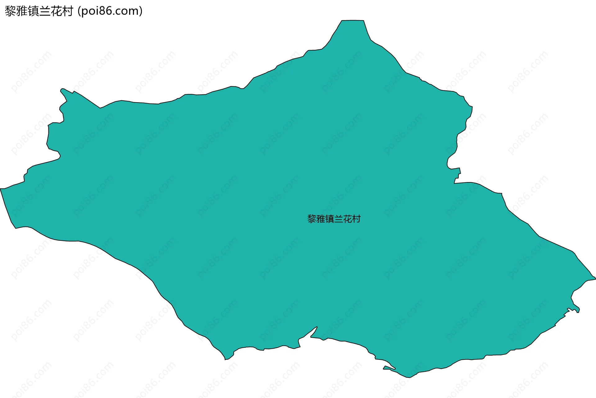 黎雅镇兰花村边界地图