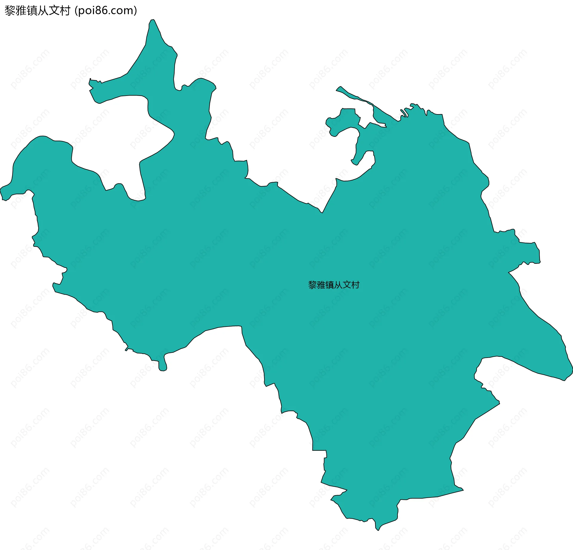 黎雅镇从文村边界地图