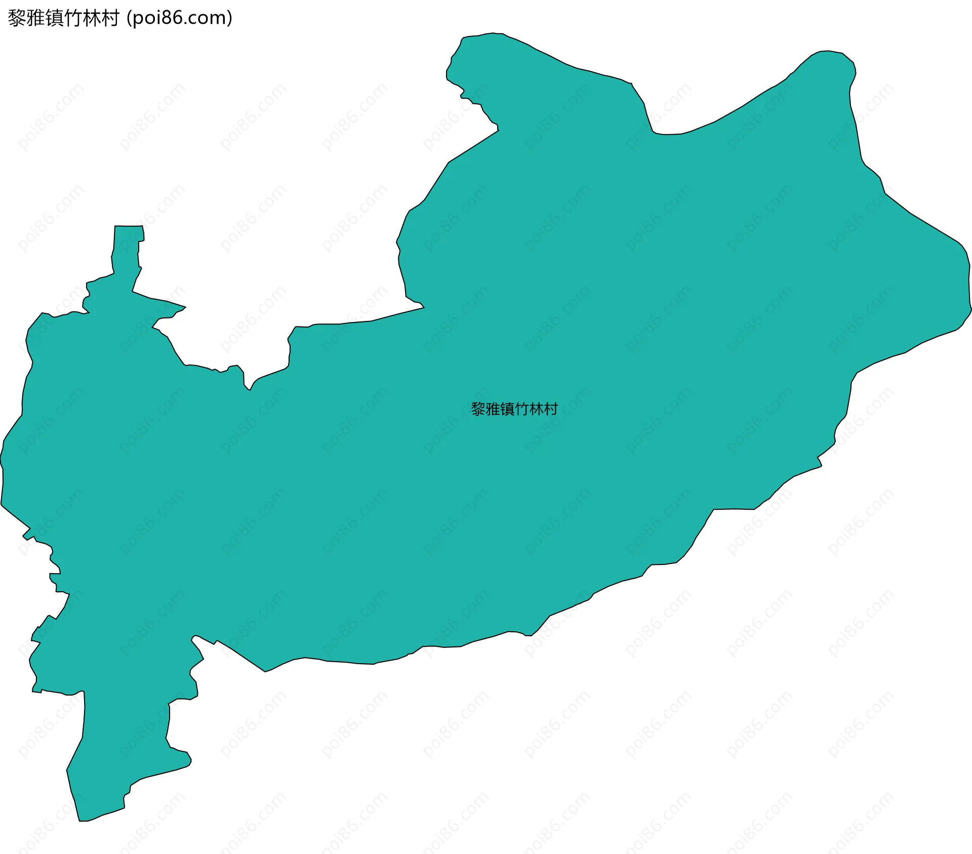 黎雅镇竹林村边界地图