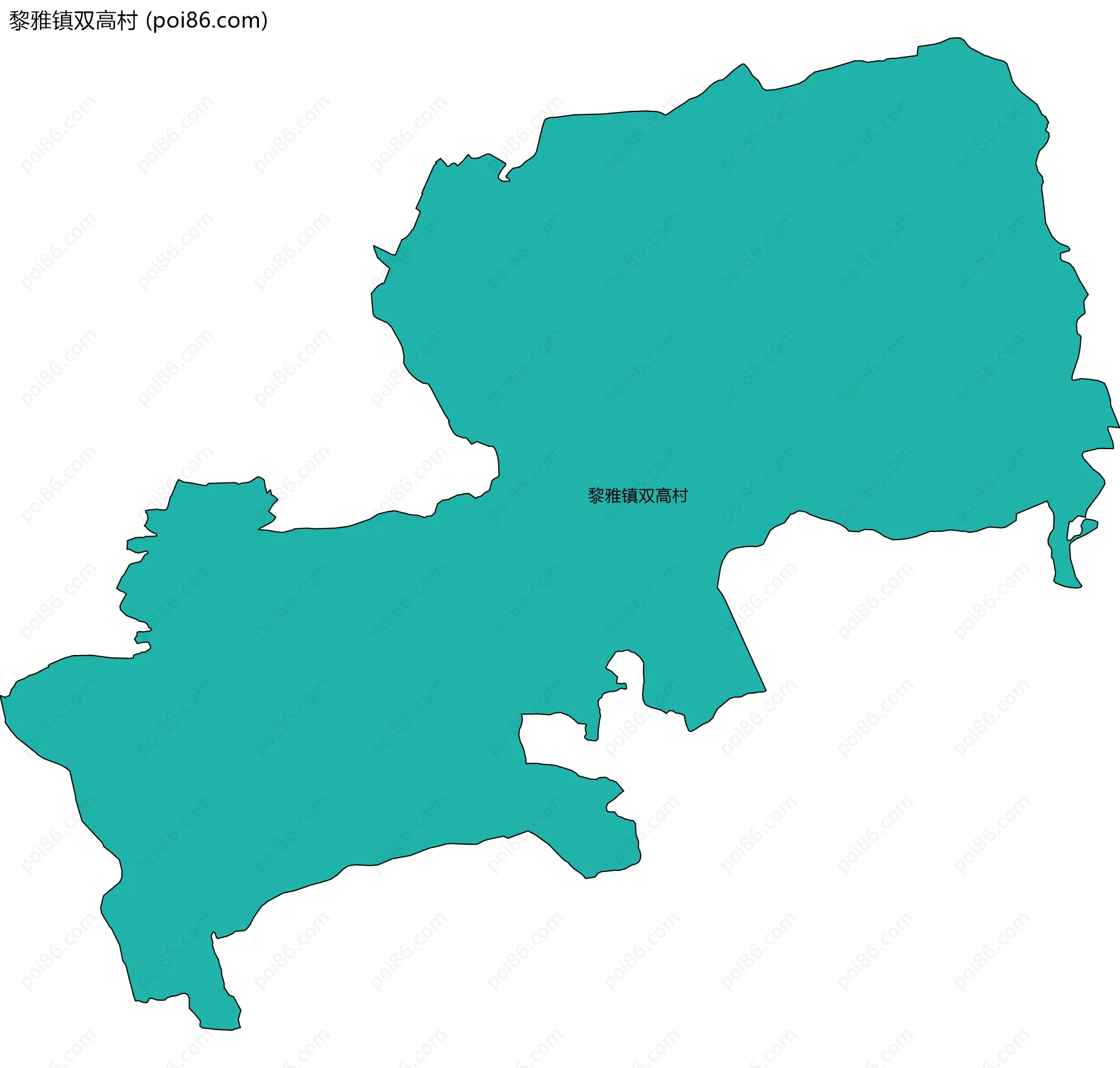 黎雅镇双高村边界地图