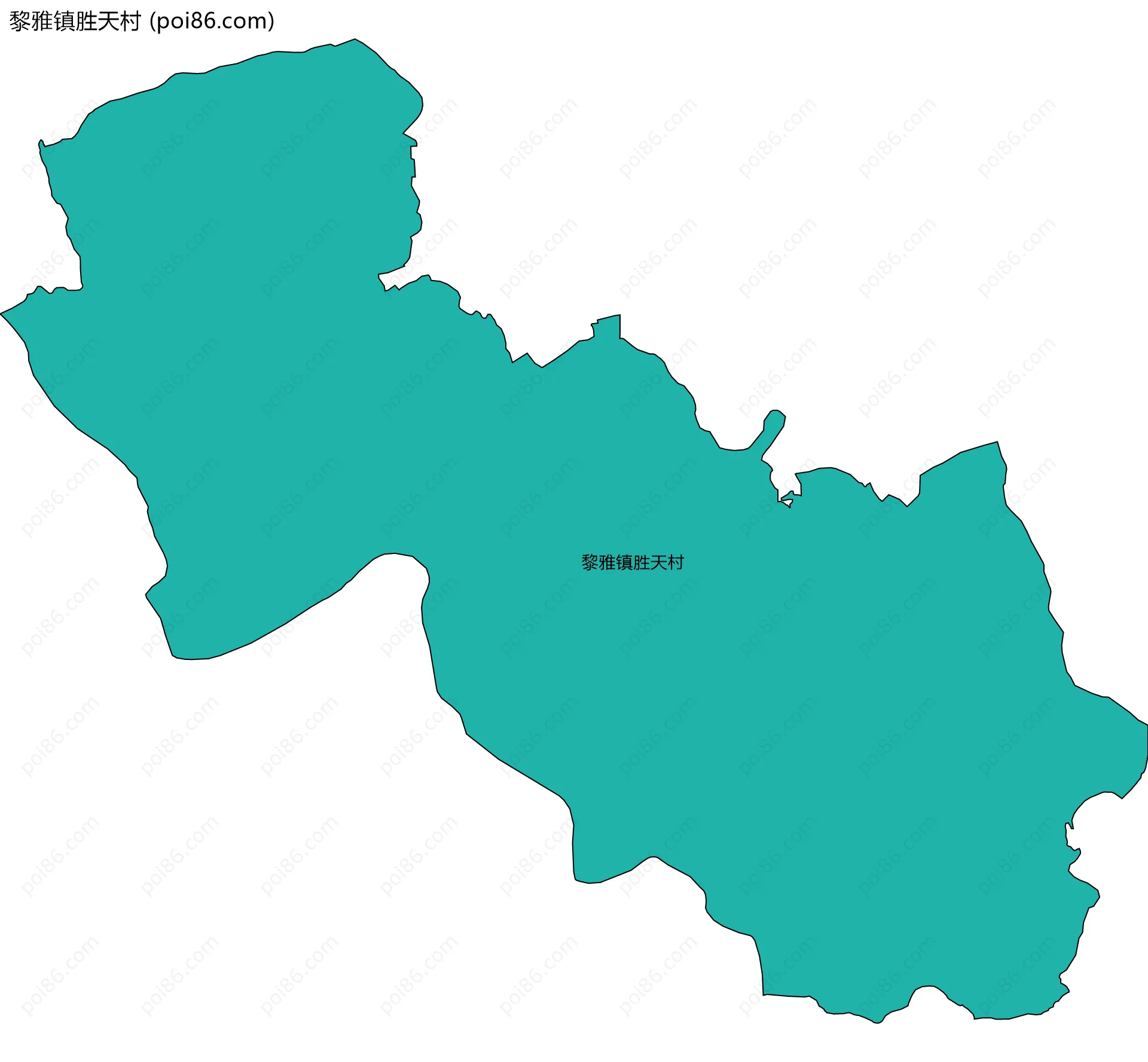 黎雅镇胜天村边界地图