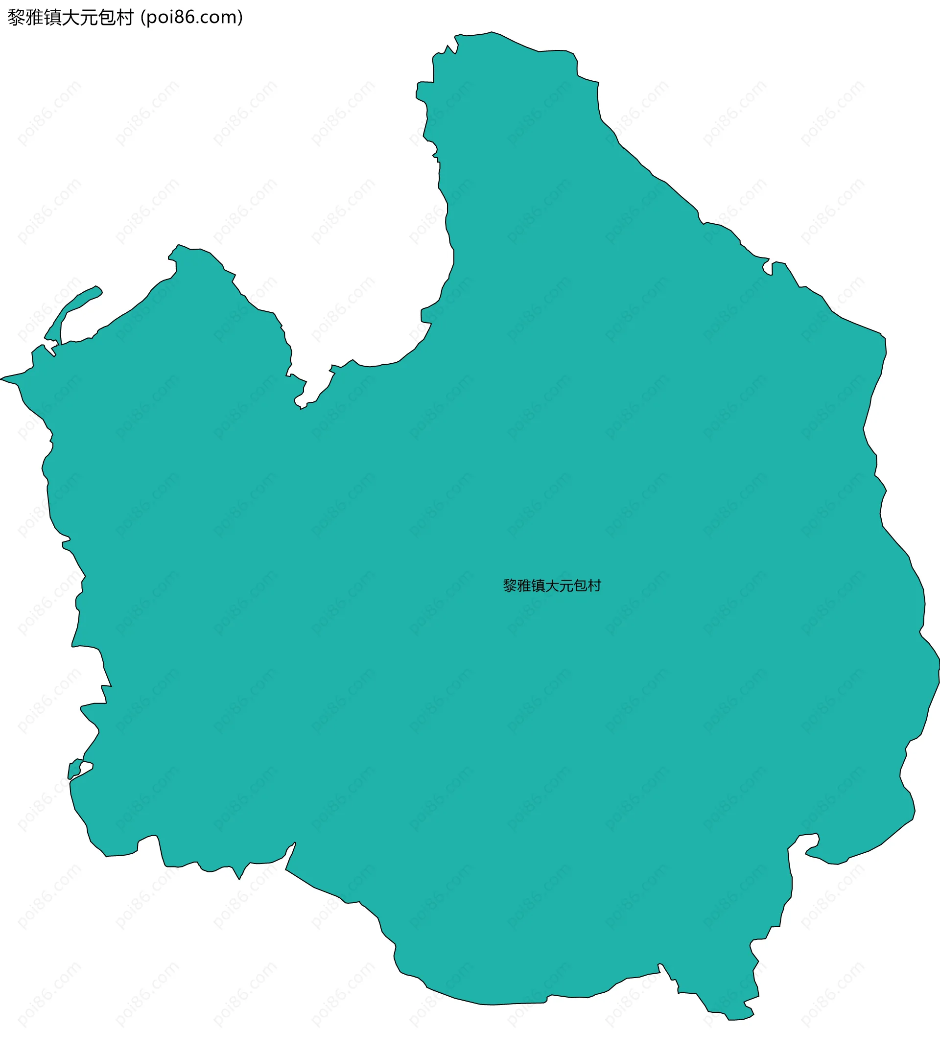 黎雅镇大元包村边界地图