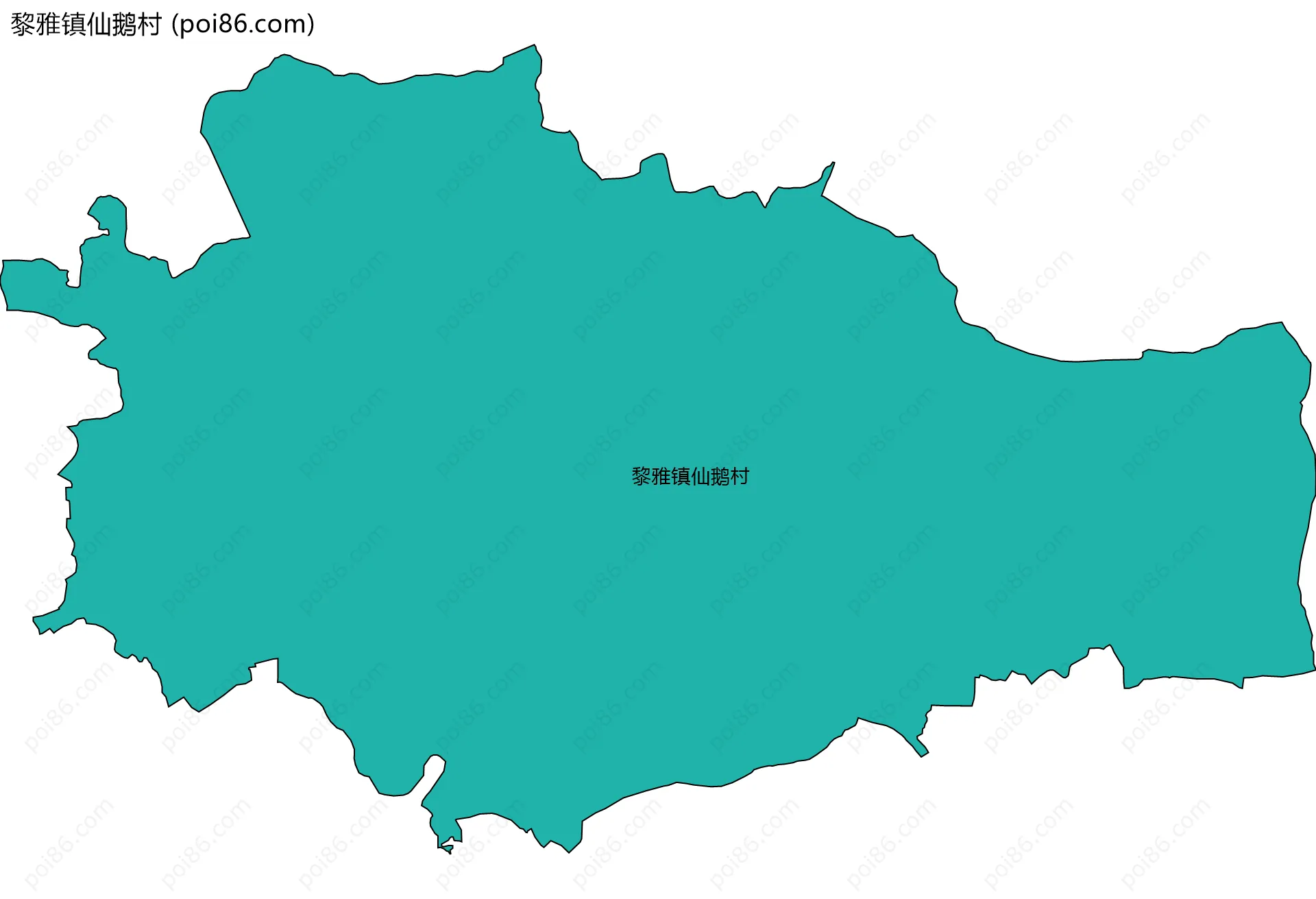 黎雅镇仙鹅村边界地图