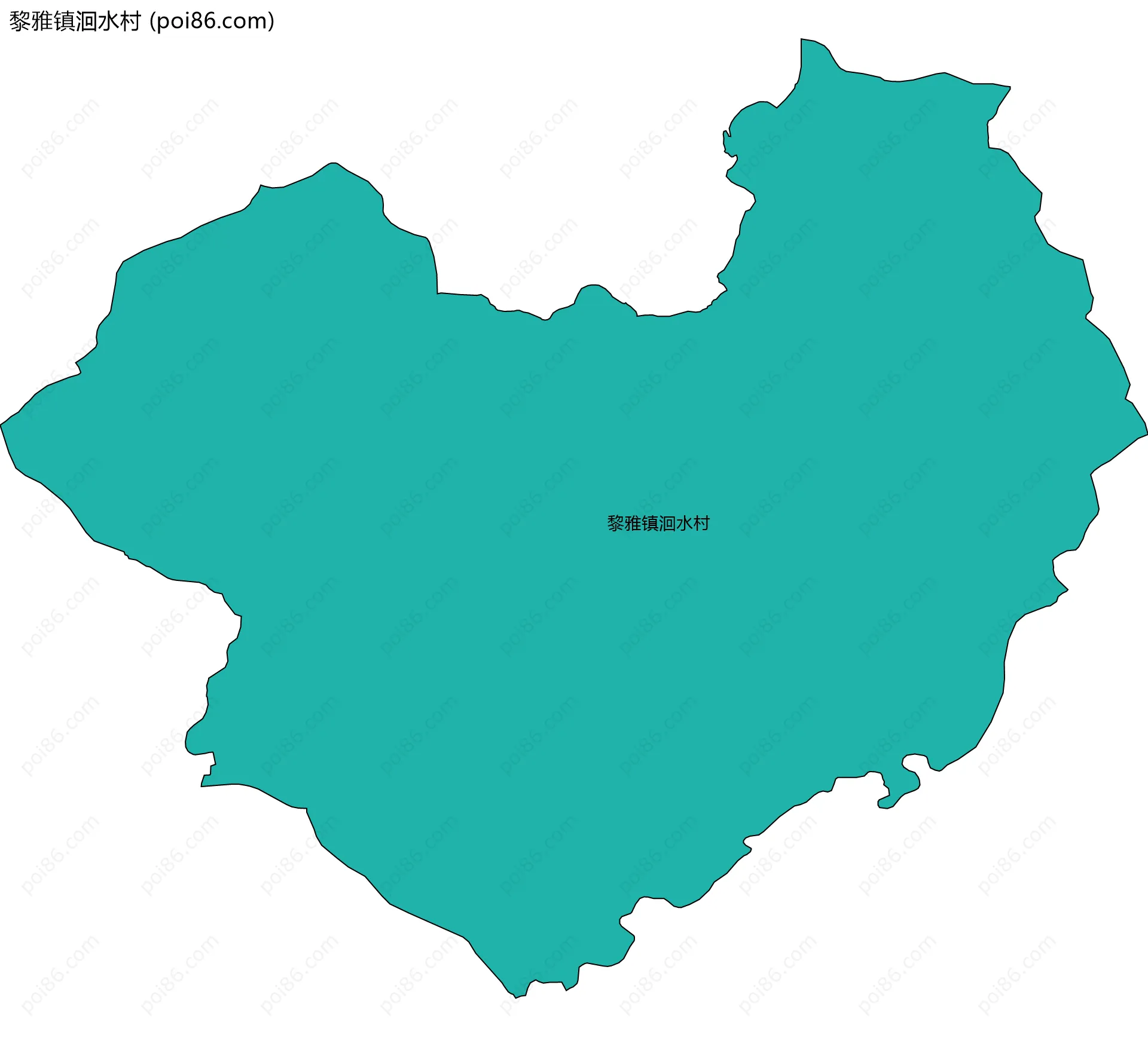 黎雅镇洄水村边界地图