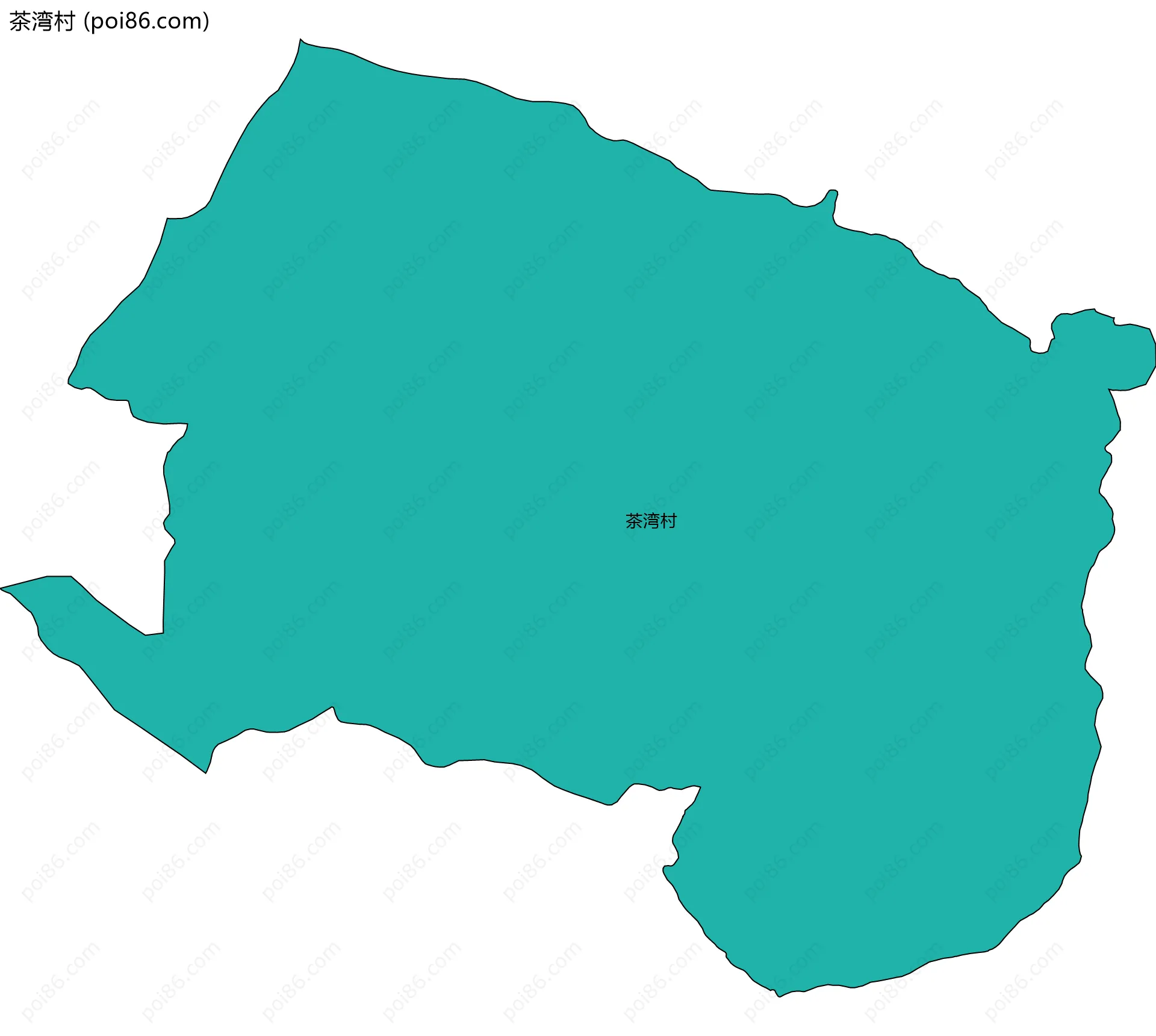茶湾村边界地图