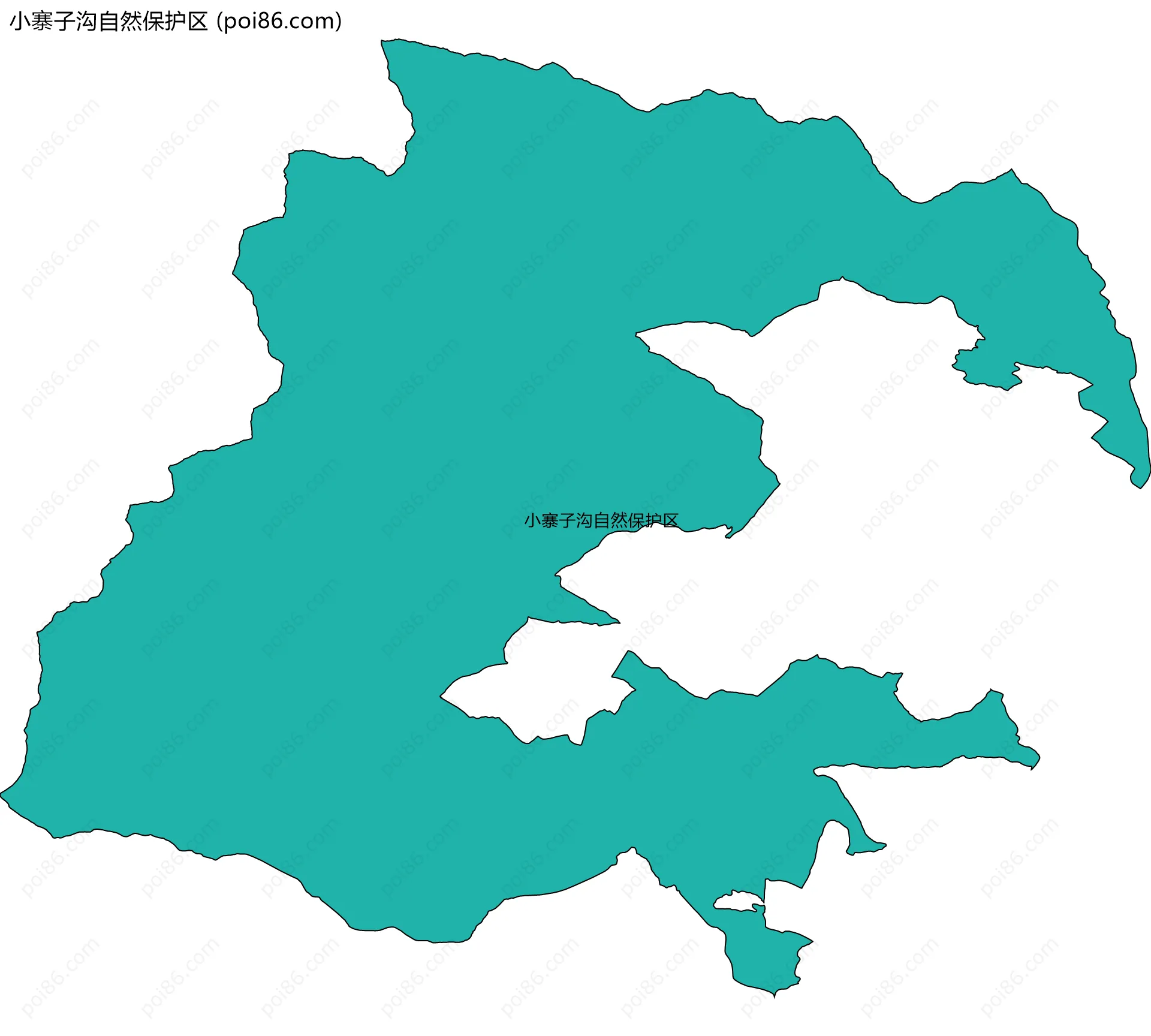 小寨子沟自然保护区边界地图