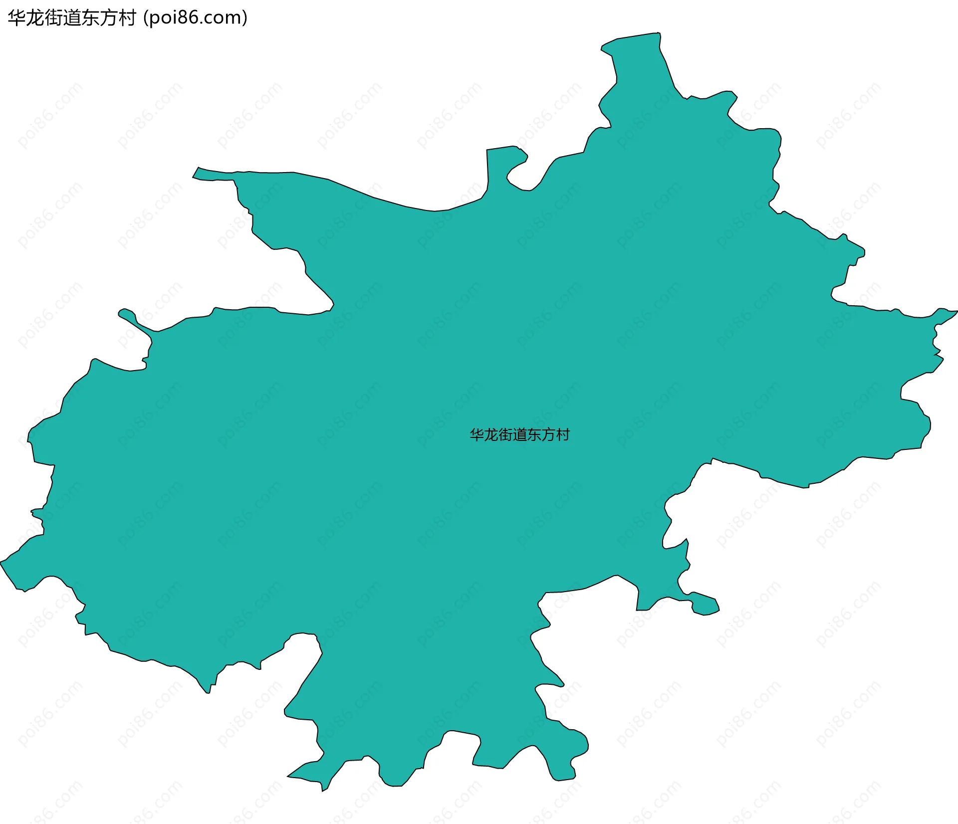 华龙街道东方村边界地图