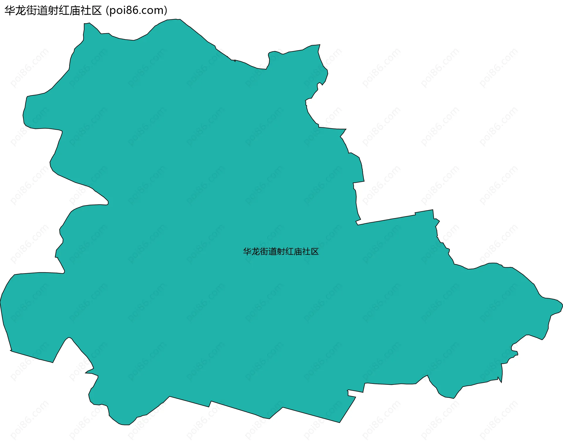 华龙街道射红庙社区边界地图