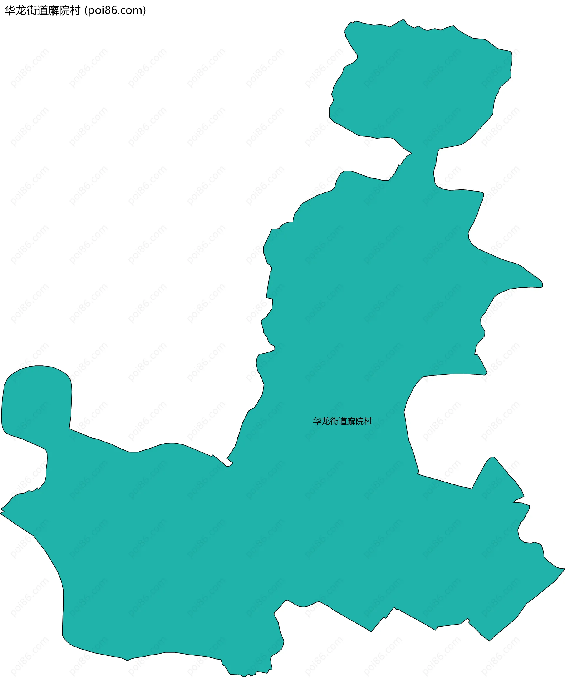 华龙街道廨院村边界地图