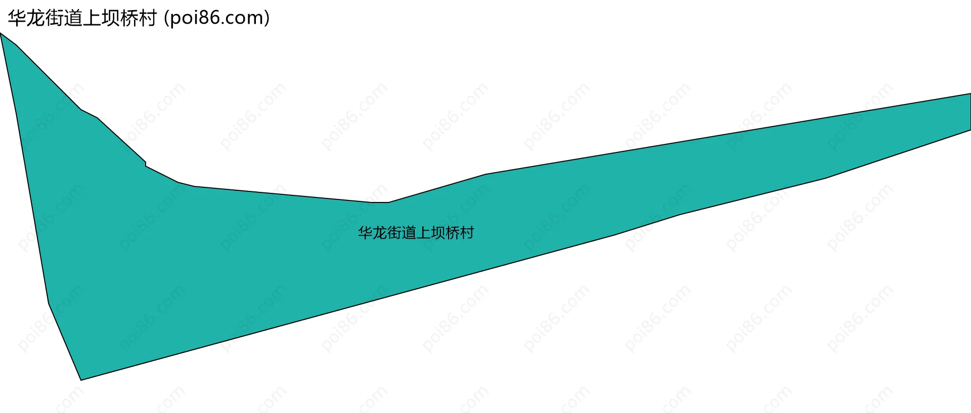 华龙街道上坝桥村边界地图
