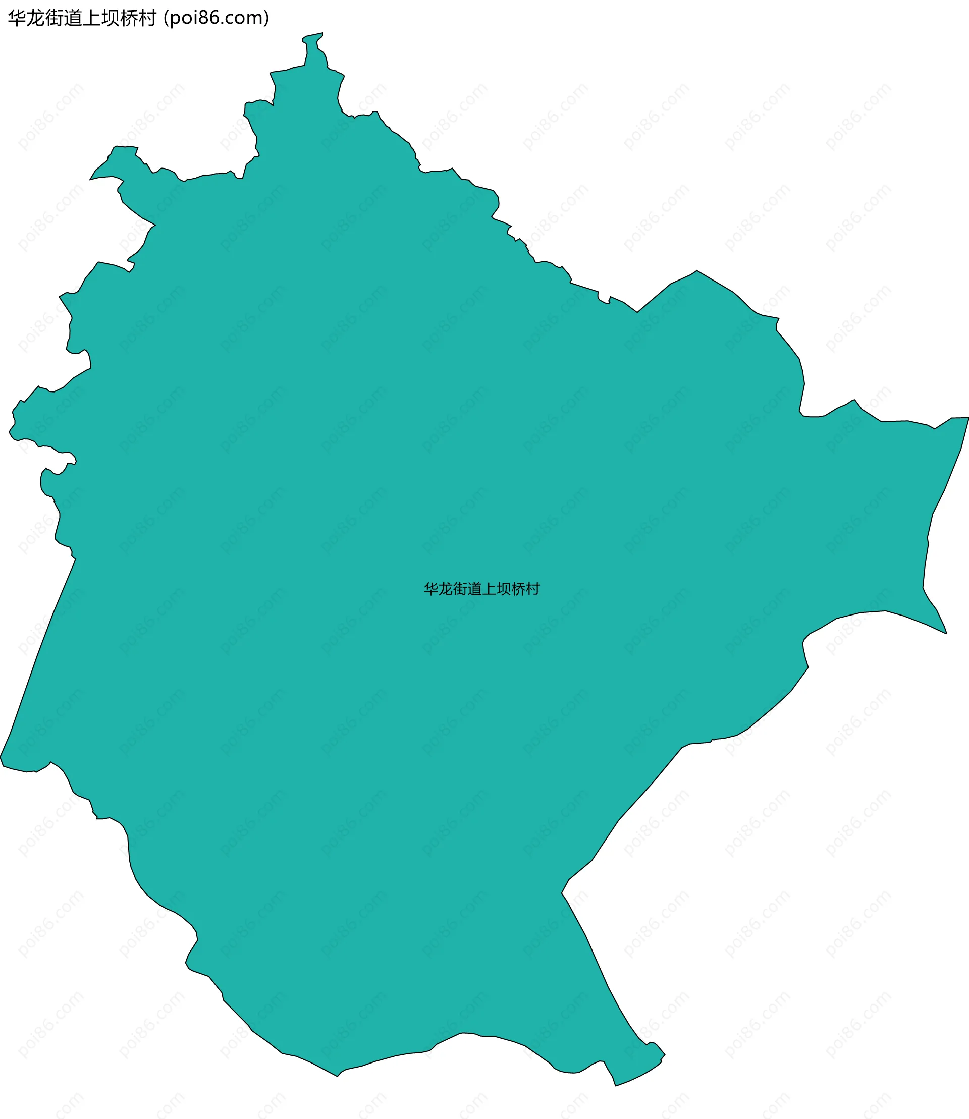 华龙街道上坝桥村边界地图