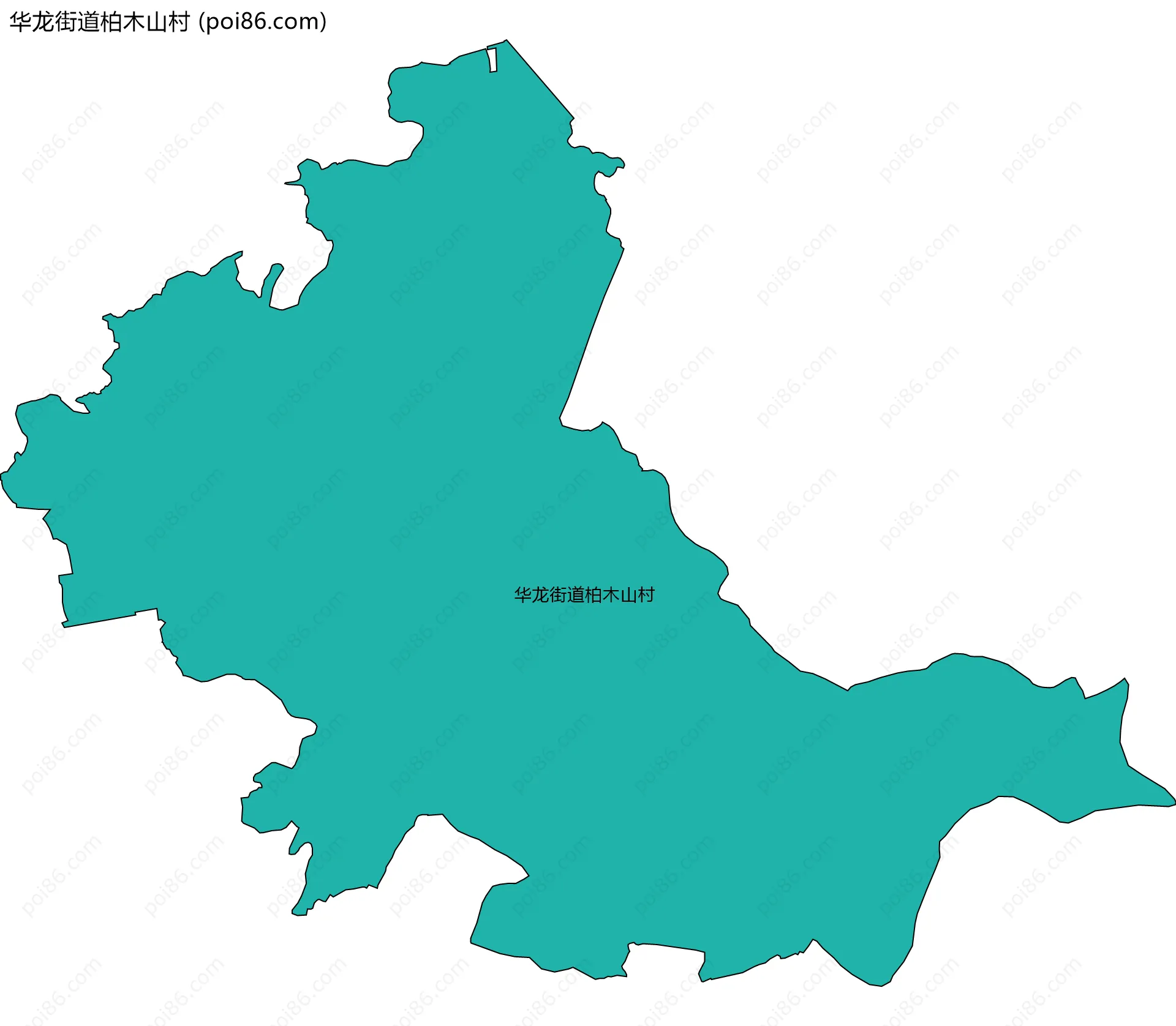 华龙街道柏木山村边界地图