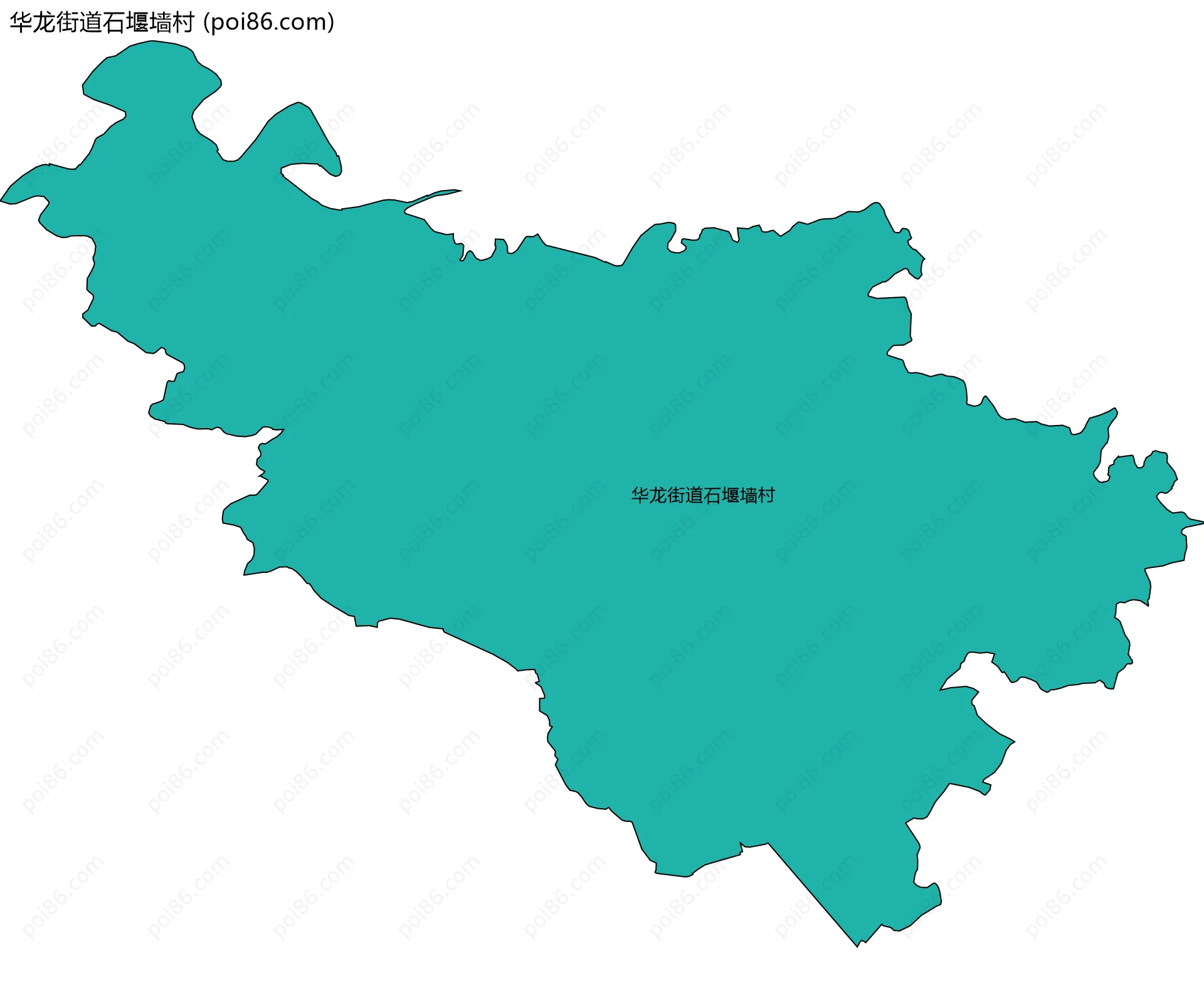 华龙街道石堰墙村边界地图