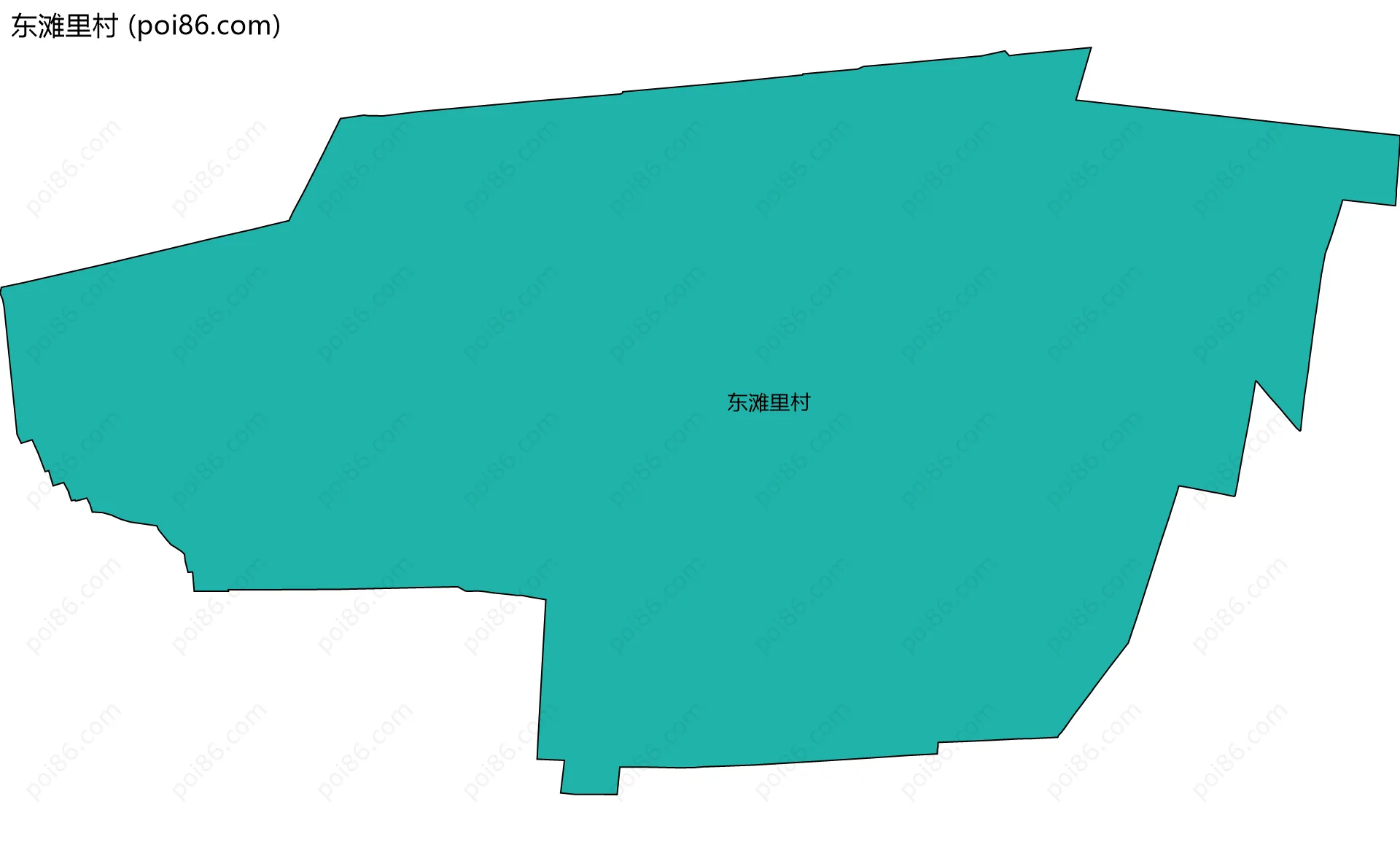 东滩里村边界地图