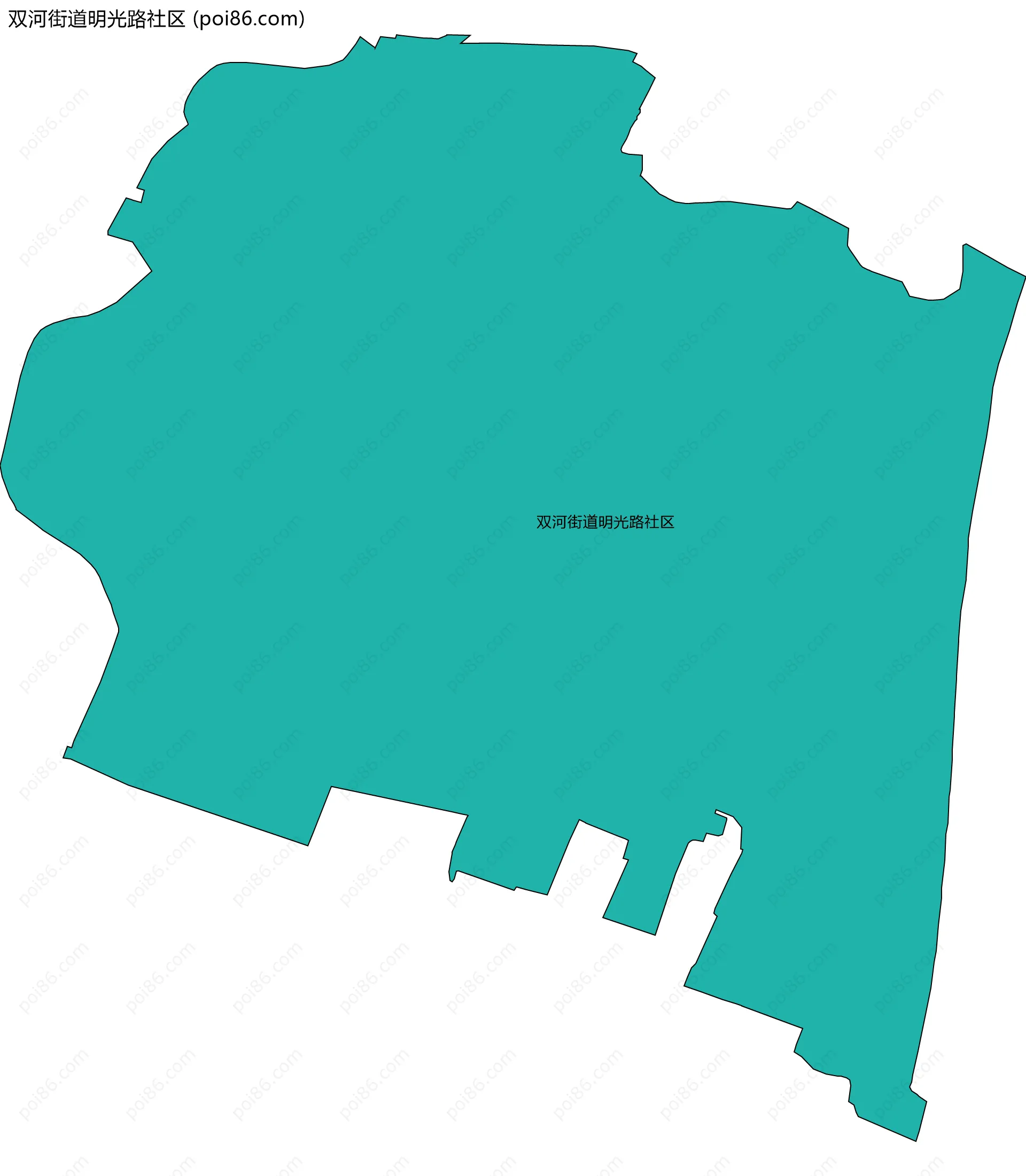 双河街道明光路社区边界地图