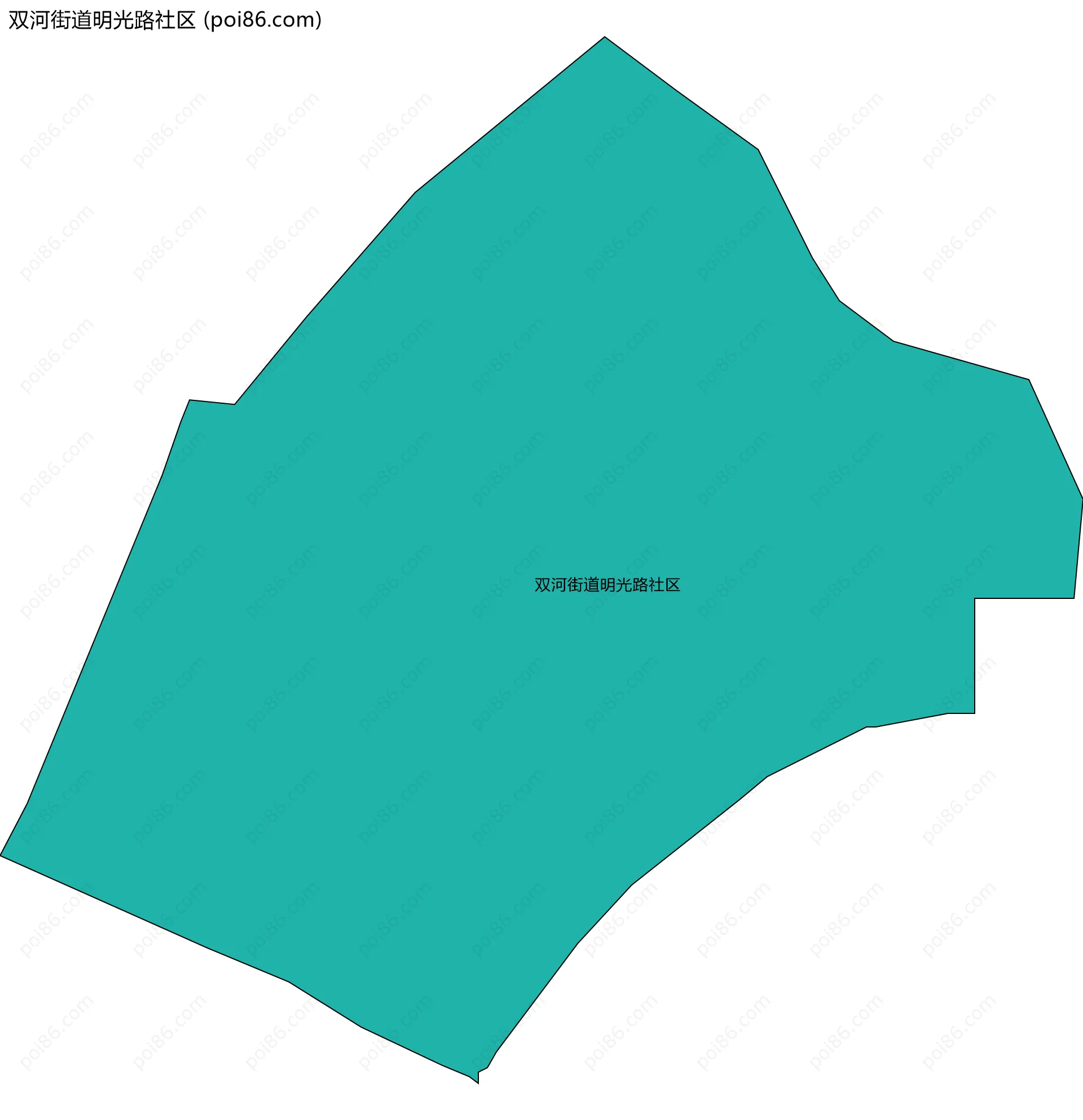 双河街道明光路社区边界地图