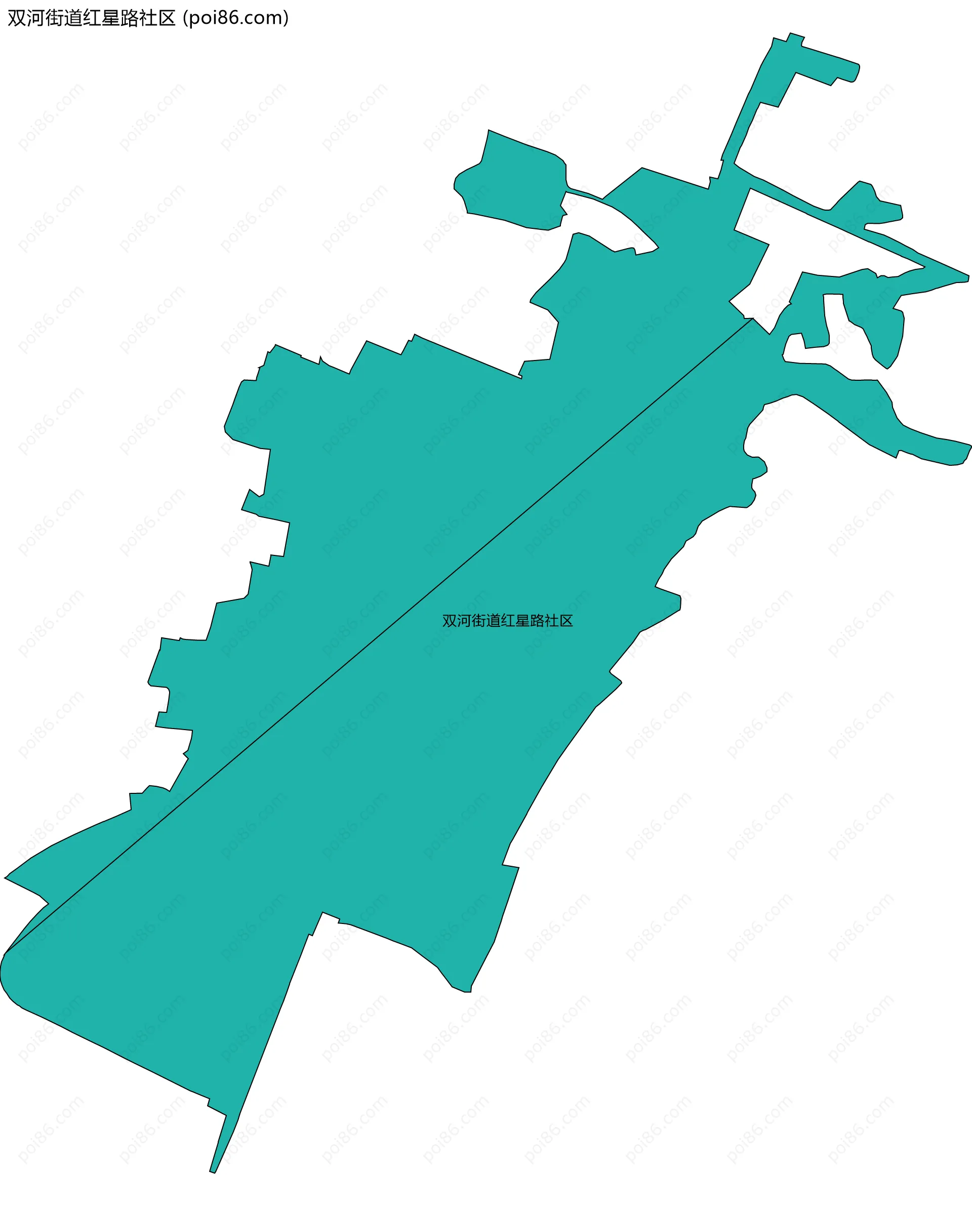 双河街道红星路社区边界地图