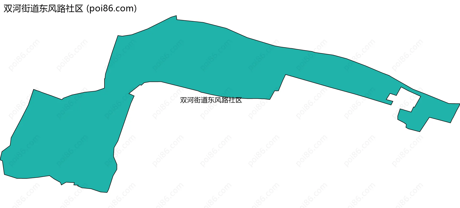 双河街道东风路社区边界地图