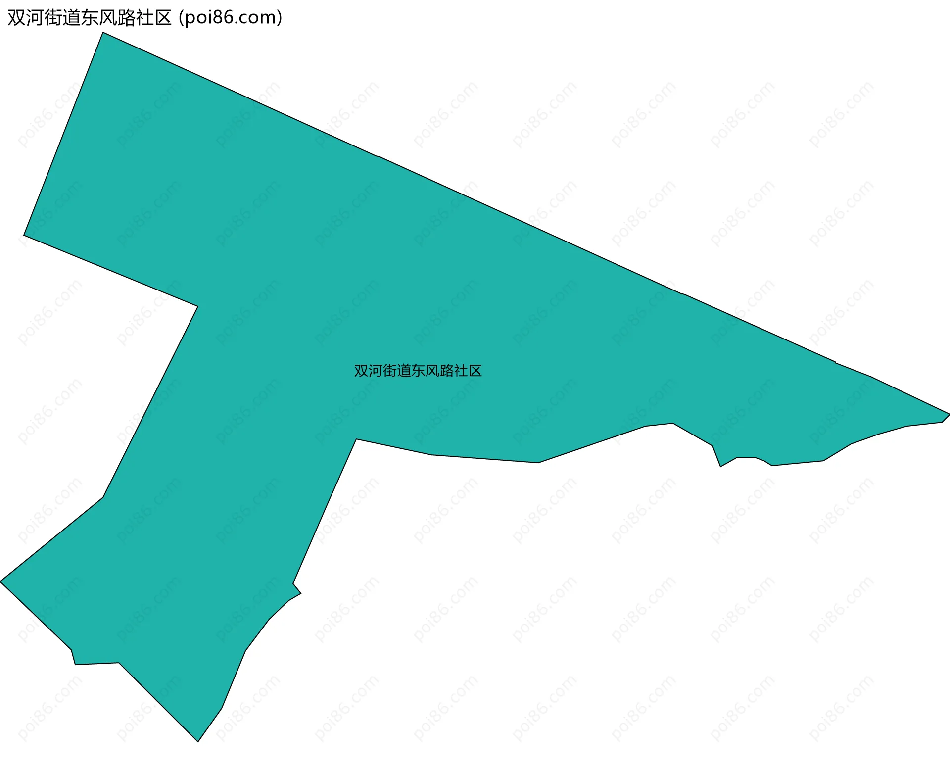 双河街道东风路社区边界地图