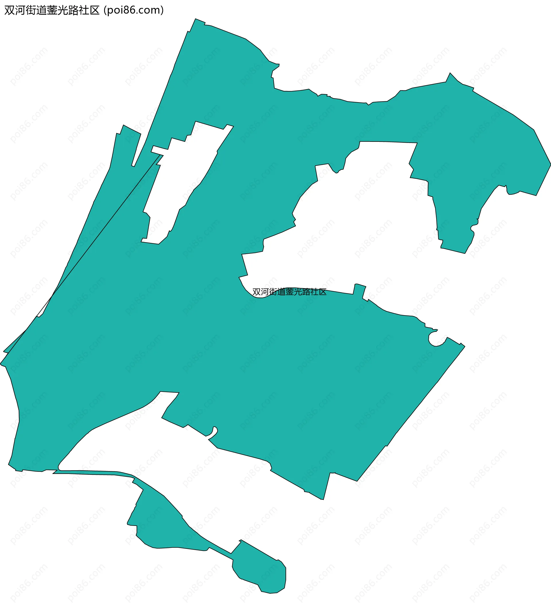 双河街道蓥光路社区边界地图