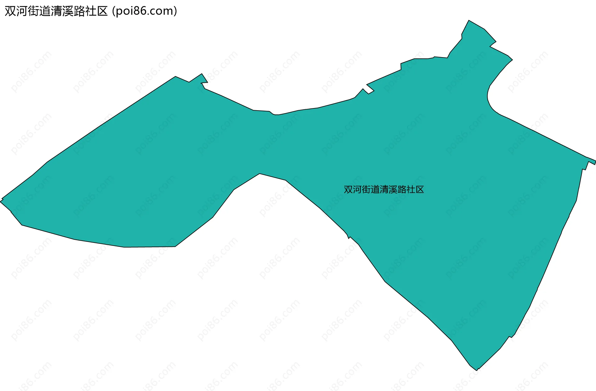 双河街道清溪路社区边界地图