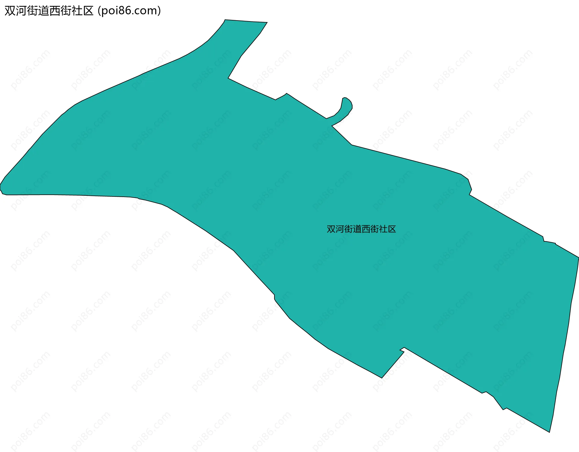 双河街道西街社区边界地图