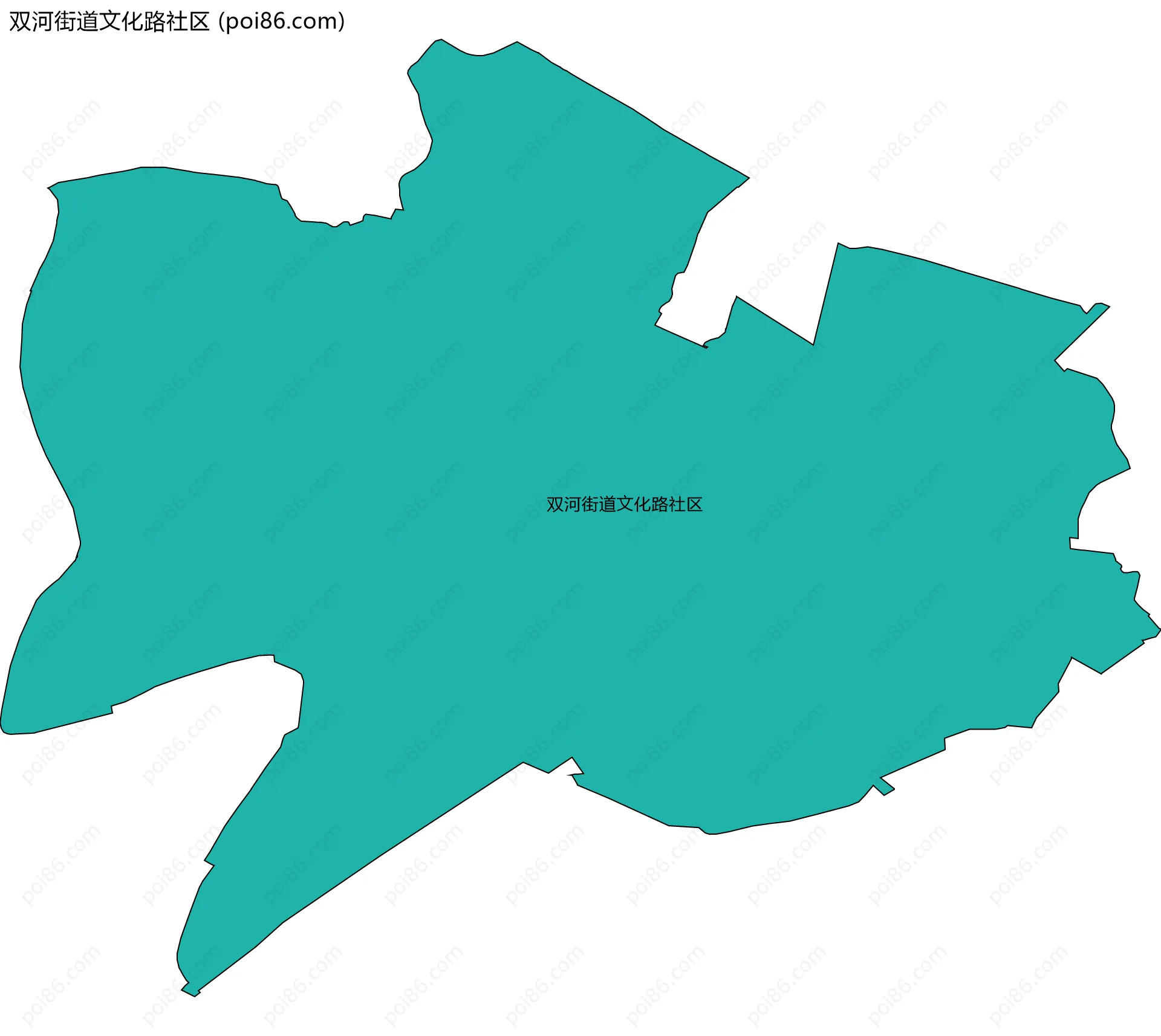 双河街道文化路社区边界地图