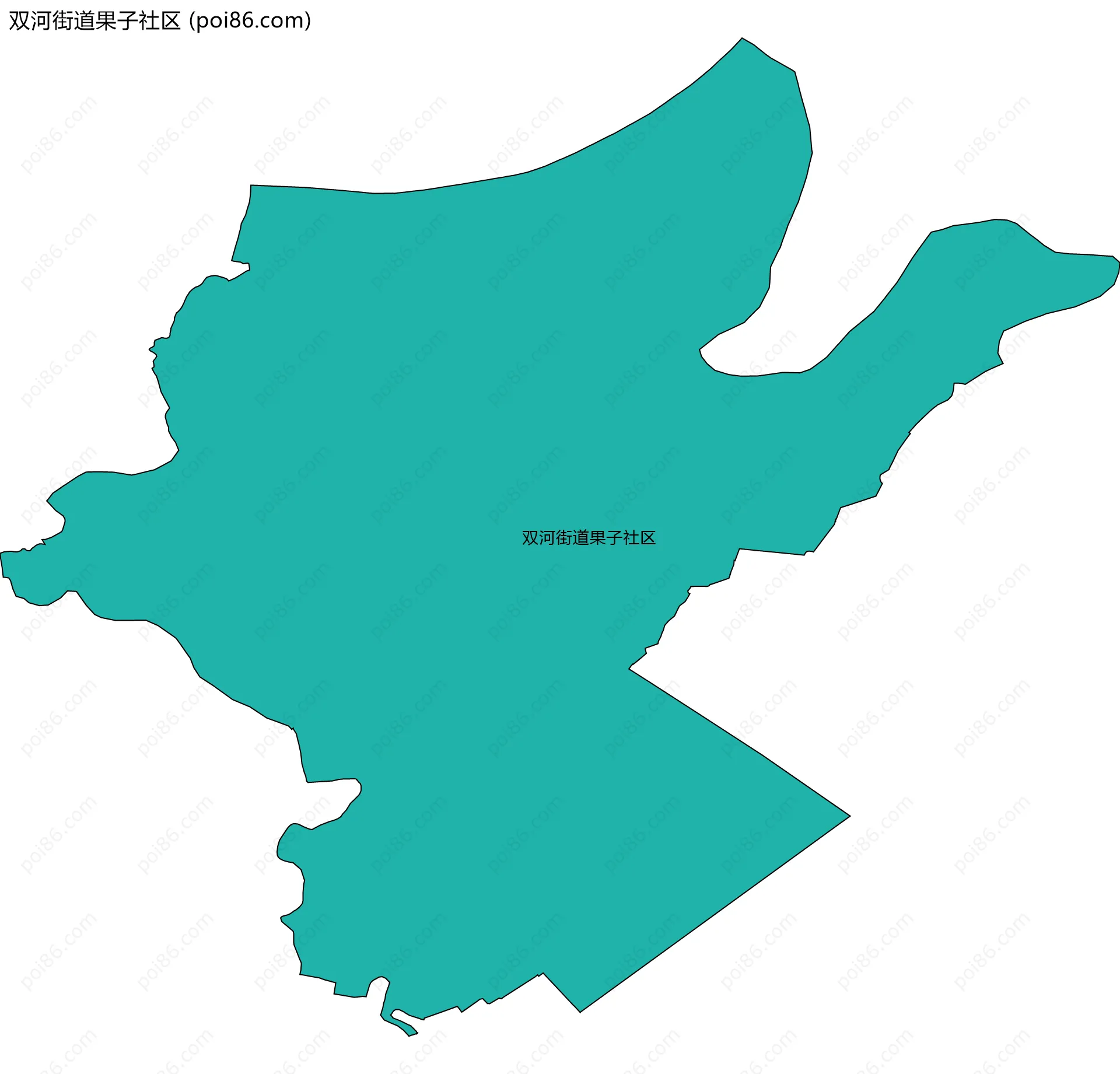 双河街道果子社区边界地图