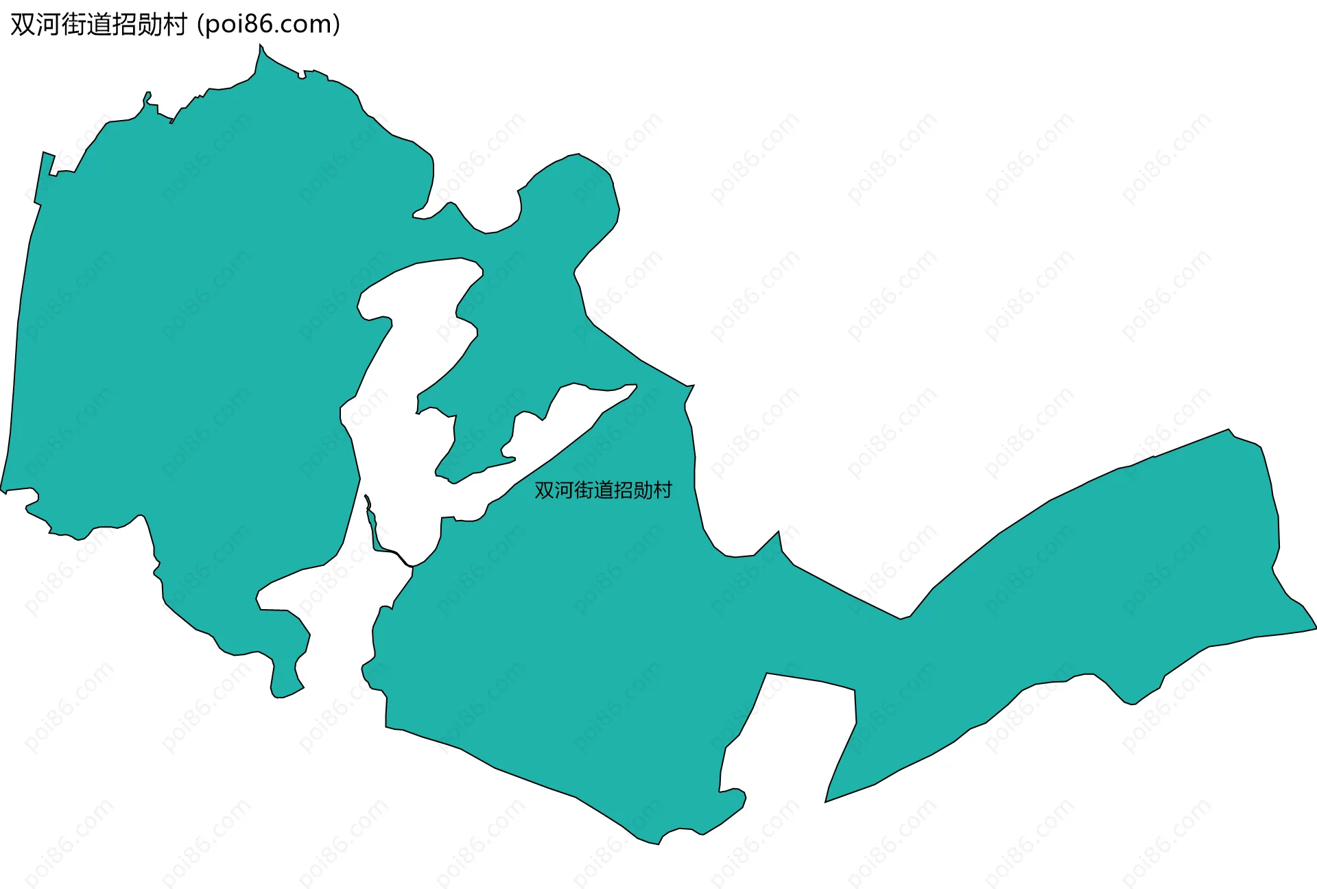 双河街道招勋村边界地图