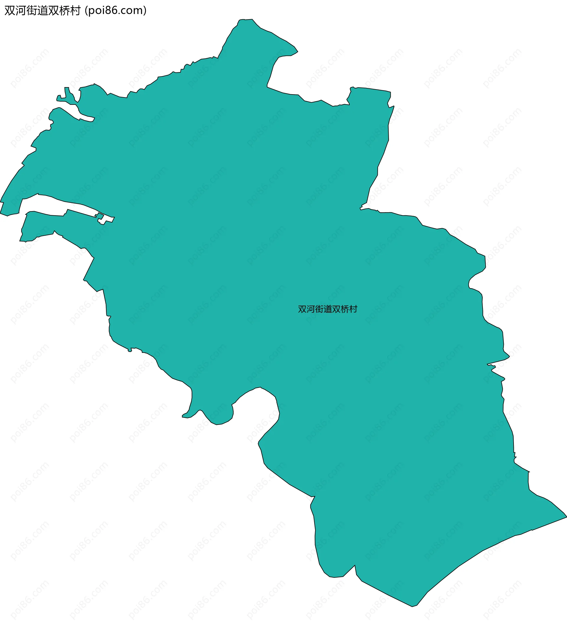双河街道双桥村边界地图