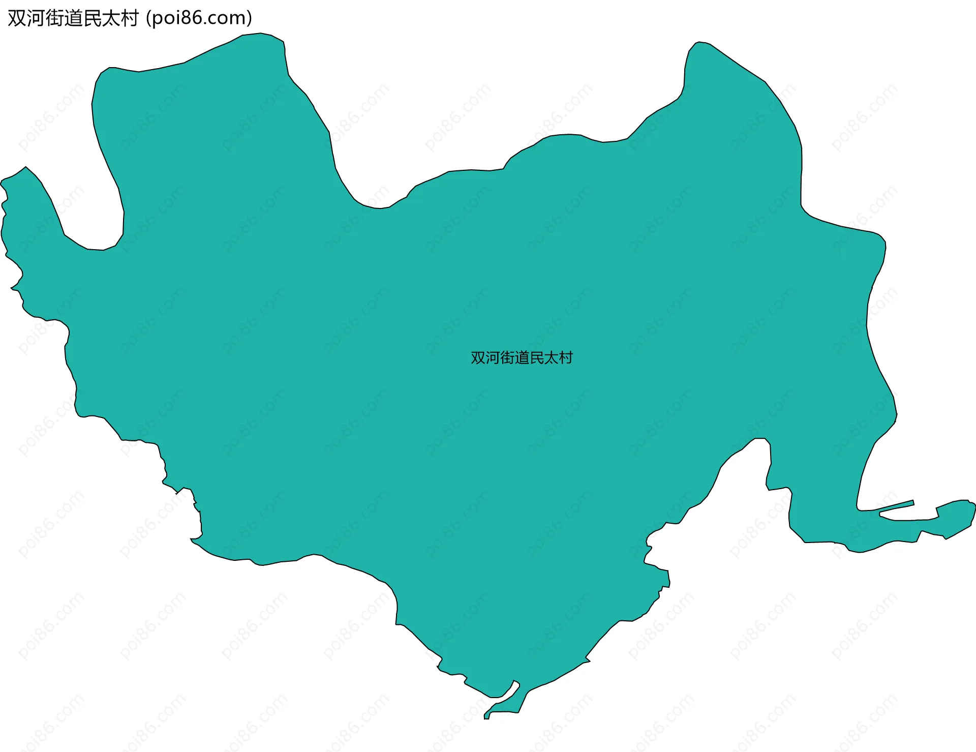 双河街道民太村边界地图
