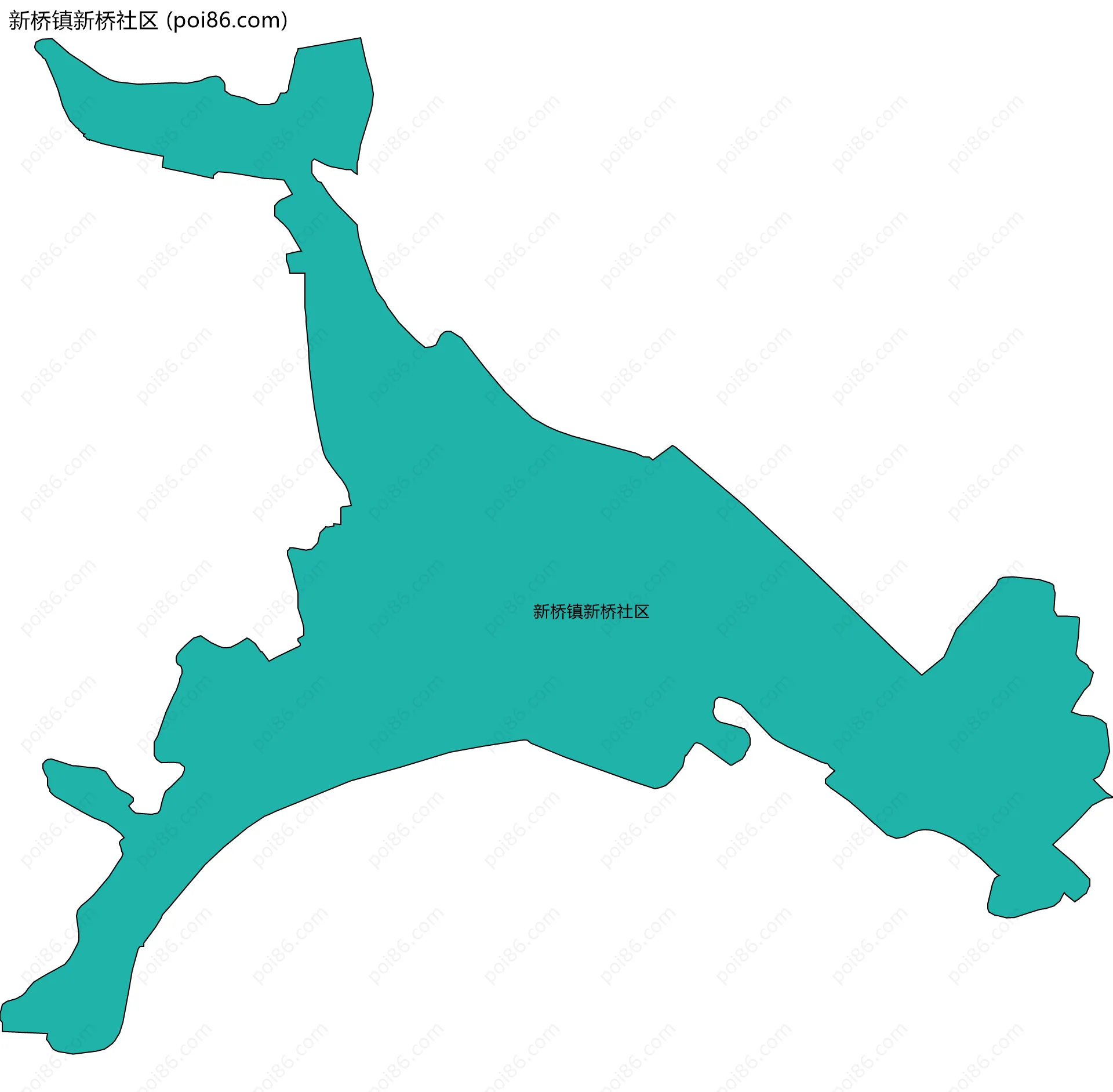 新桥镇新桥社区边界地图