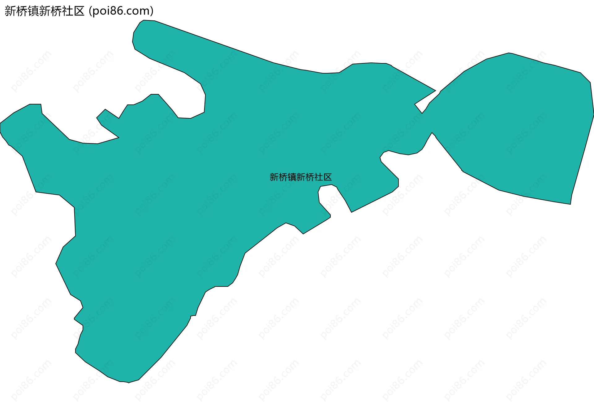 新桥镇新桥社区边界地图